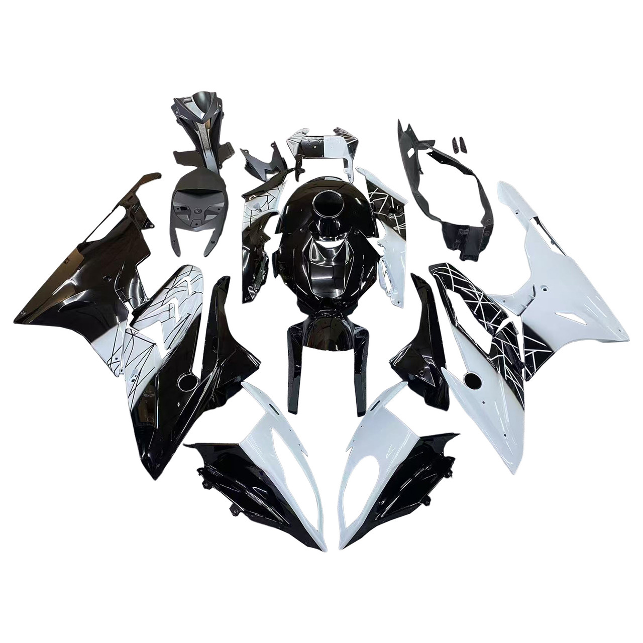 2015-2016 BMW S1000RR Black & White Fairing Kit