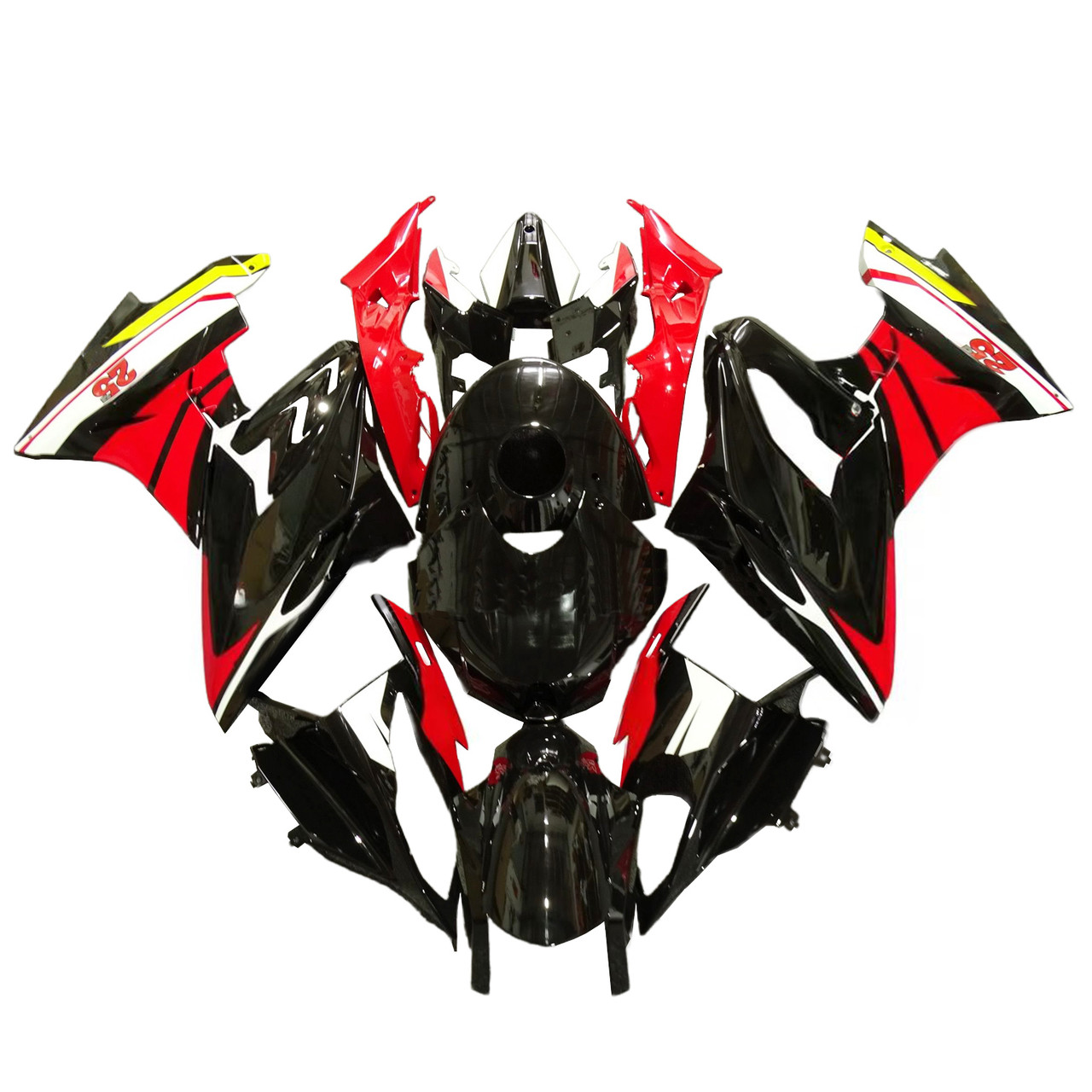 2017-2018 BMW S1000RR Glossy Red Black Yellow Fairing Kit