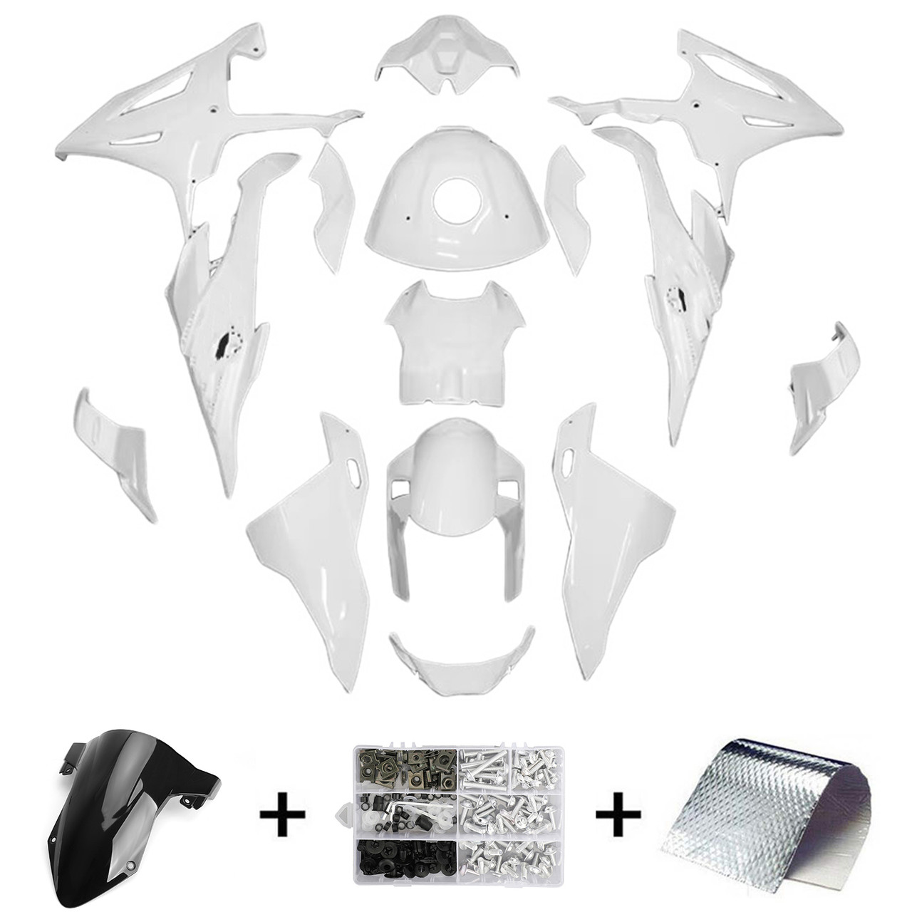 2023-2024 BMW S1000RR Glossy White Fairing Kit