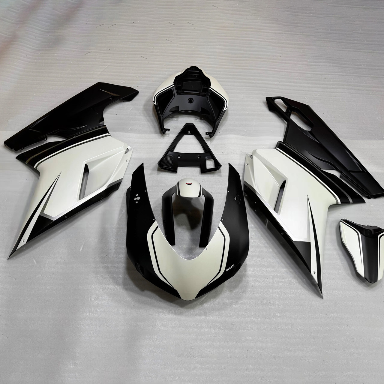 2007-2011 Ducati 1098/1198/848 Black White Fairing Kit