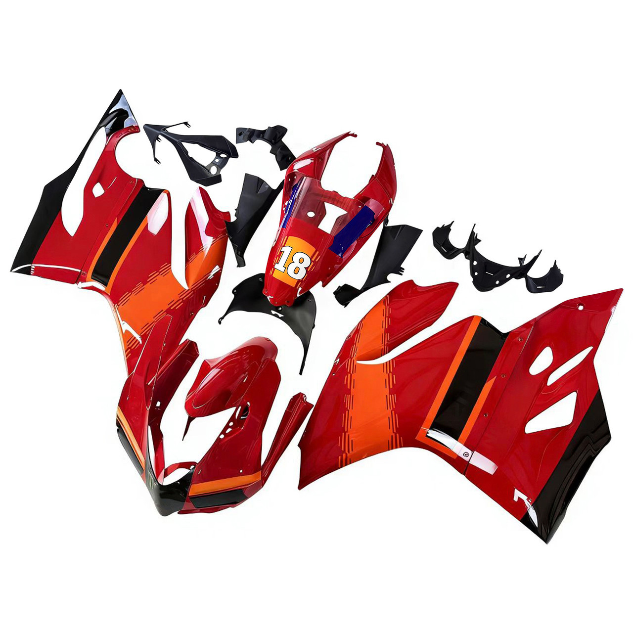 2012-2015 Ducati 1199/899 Red Orange Fairing Kit