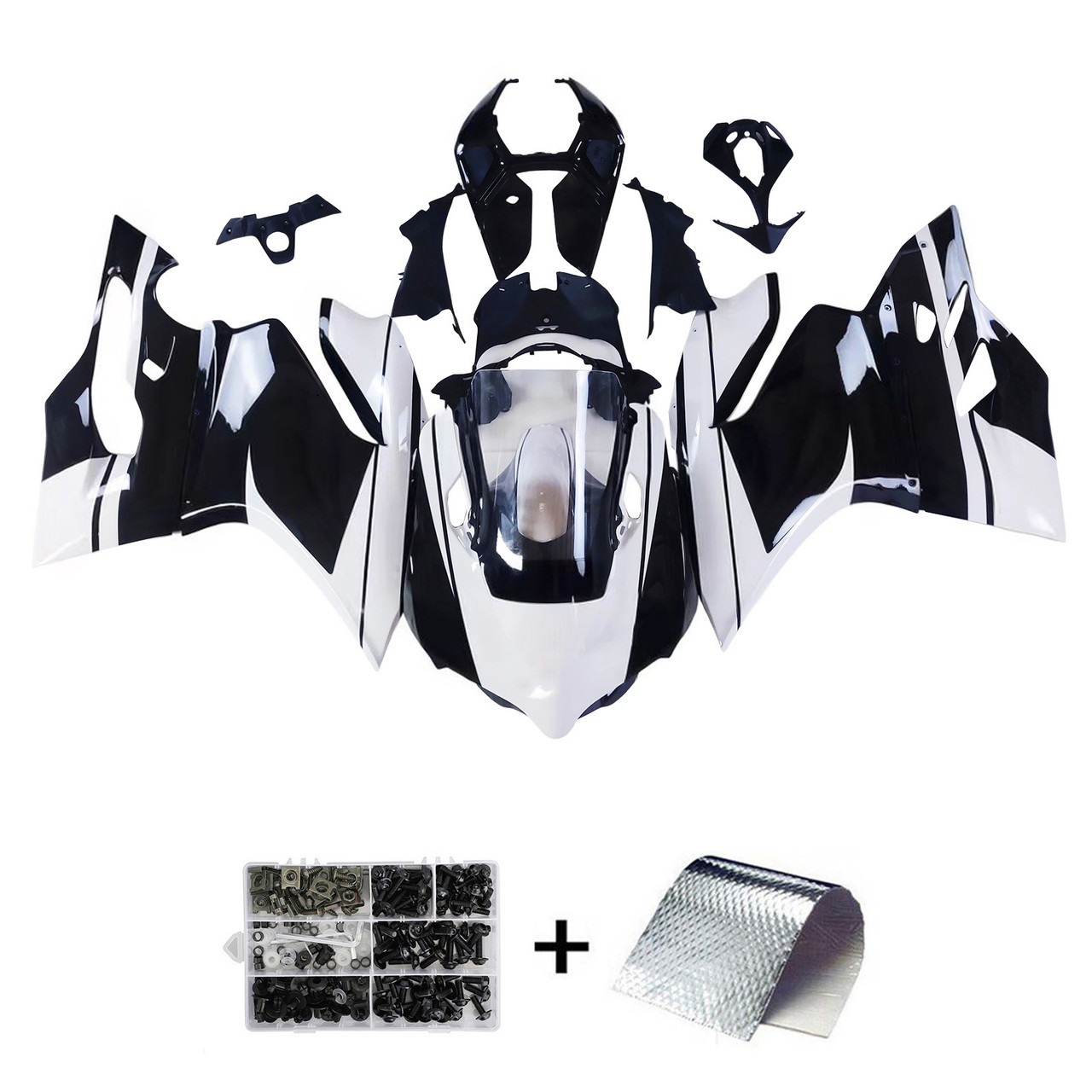 2012-2015 Ducati 1199/899 White Black Fairing Kit