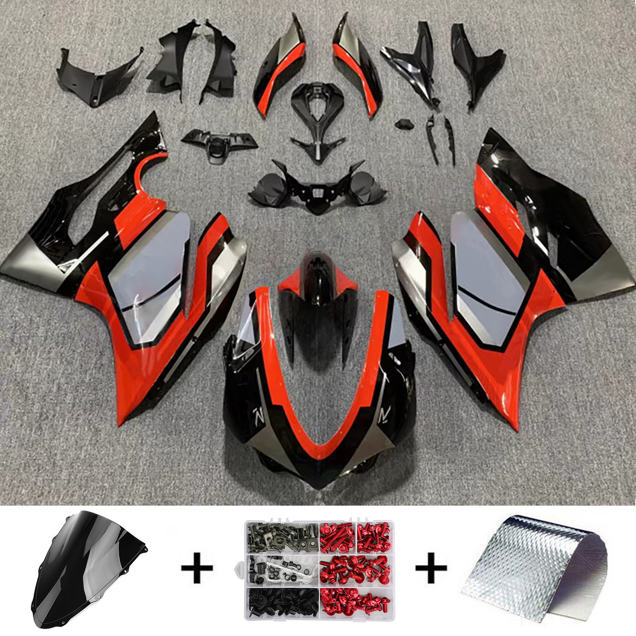 2015-2020 Ducati 1299/959 Gray Black Red Fairing Kit