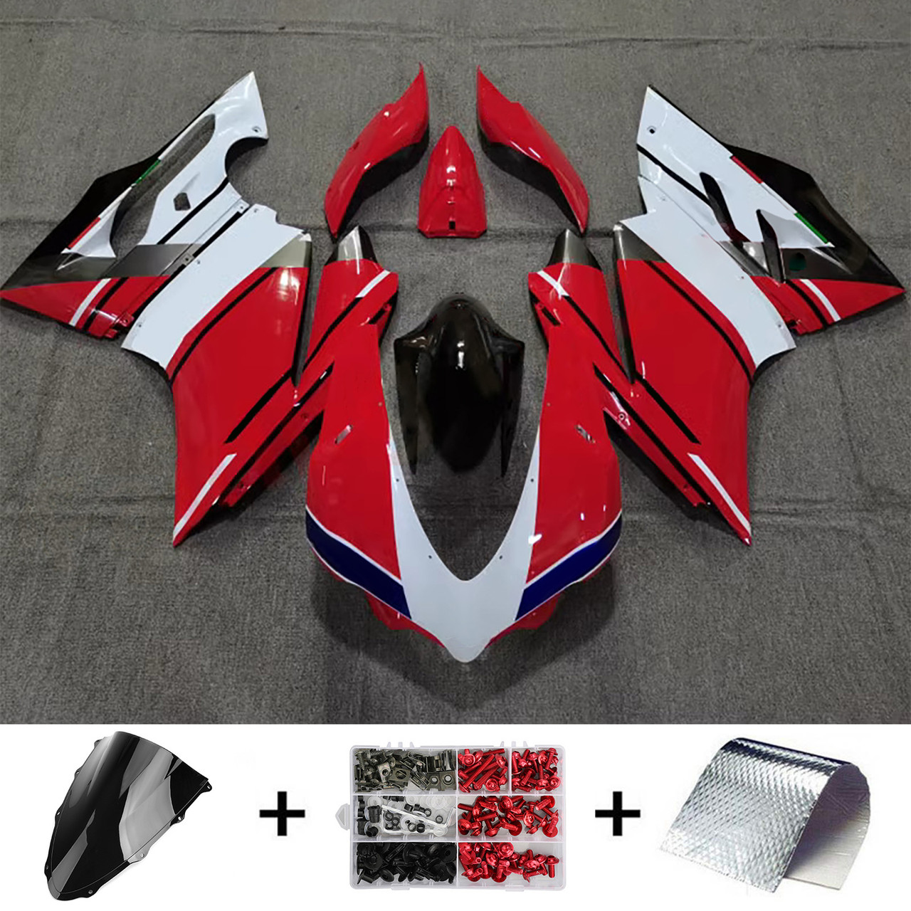 2015-2020 Ducati 1299/959 Glossy Red Black White Fairing Kit