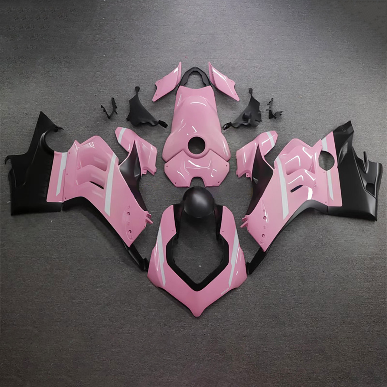 Ducati 20-21 V4/V4S & 21-22 V4SP & 19-22 V4R Black Pink Fairing Kit