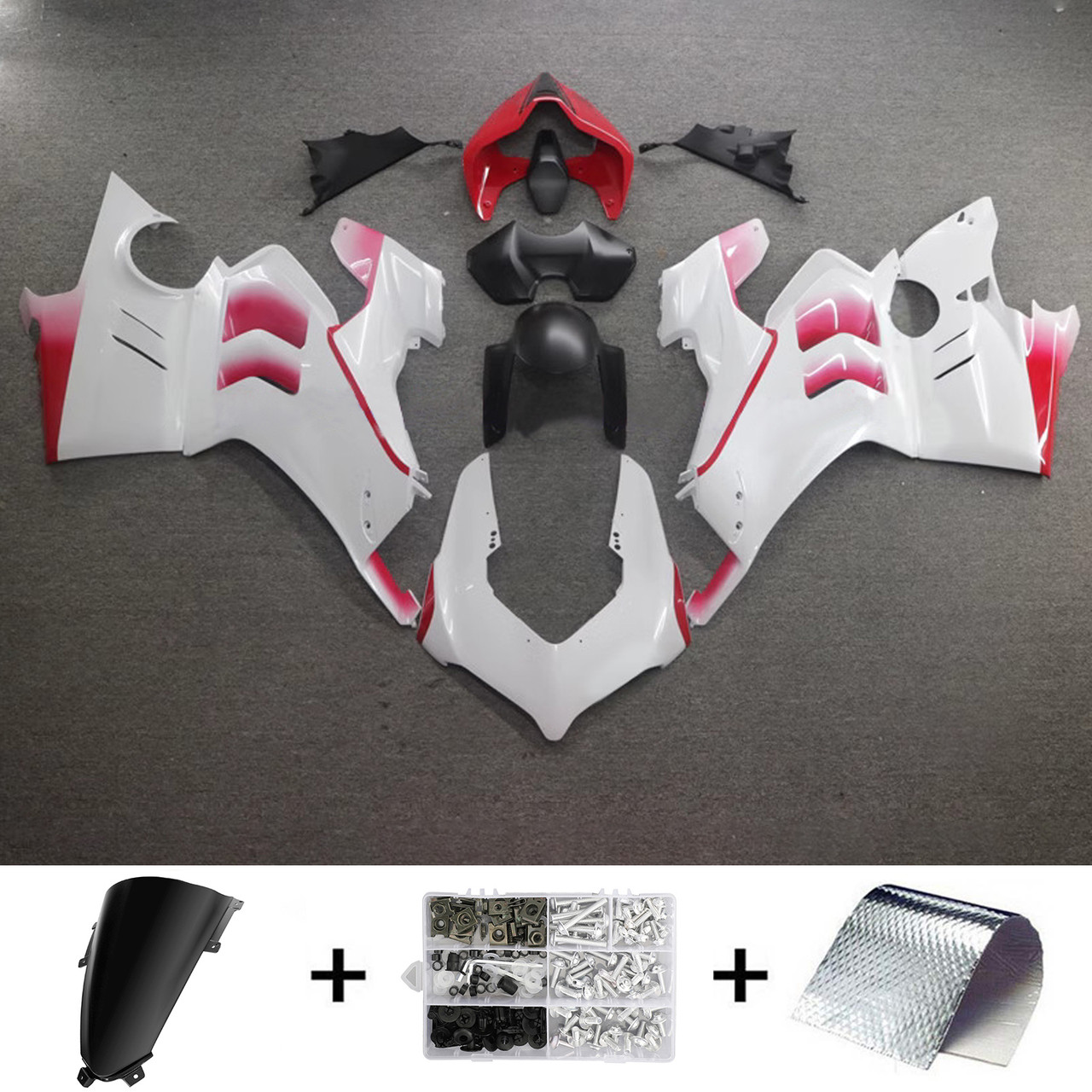 Ducati 22-24 V4/V4S & 23-24 V4SP/V4R White Pink Fairing Kit