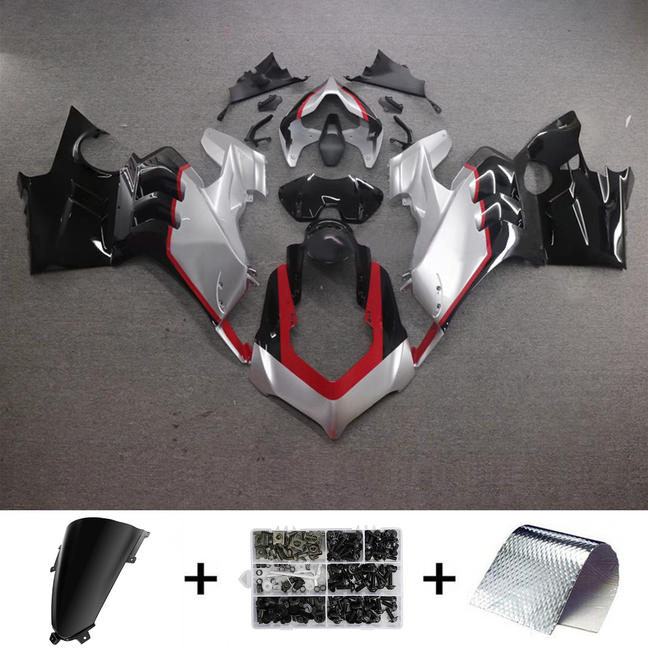 Ducati 22-24 V4/V4S & 23-24 V4SP/V4R Silver Black Fairing Kit