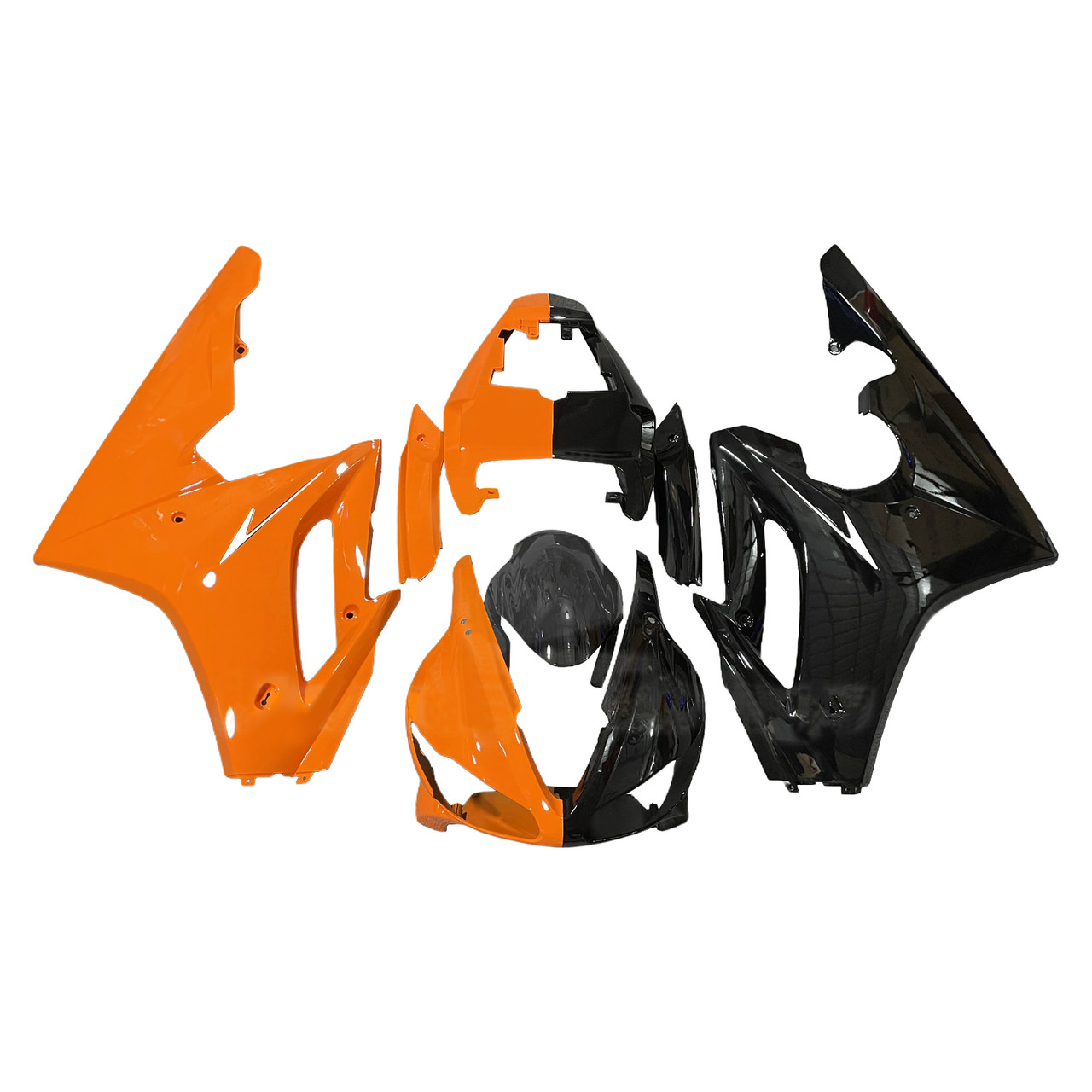 2009-2012 Triumph Daytona 675 Glossy Orange Black Fairing Kit