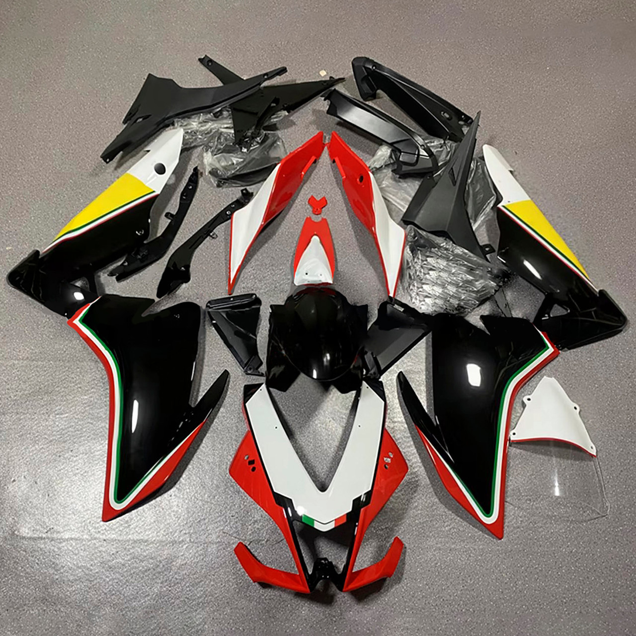 2009-2015 Aprilia RSV4 1000 Black Red Yellow Fairing Kit