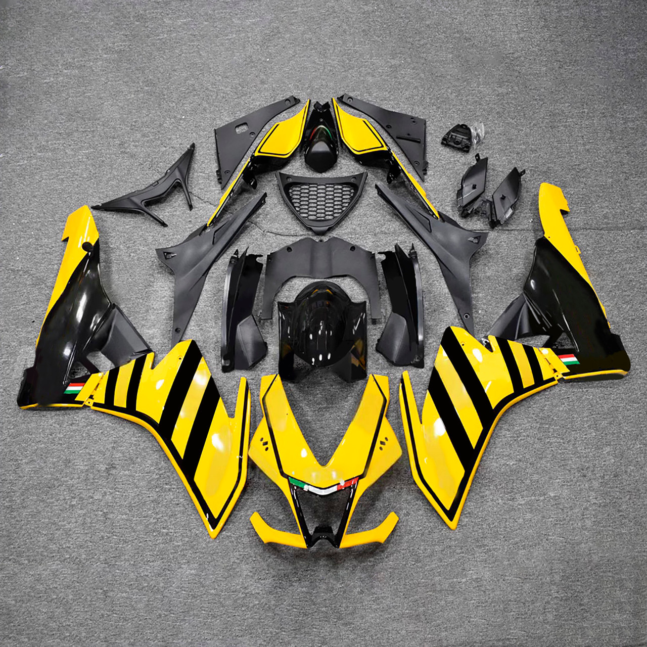 2009-2015 Aprilia RSV4 1000 Yellow Black Fairing Kit