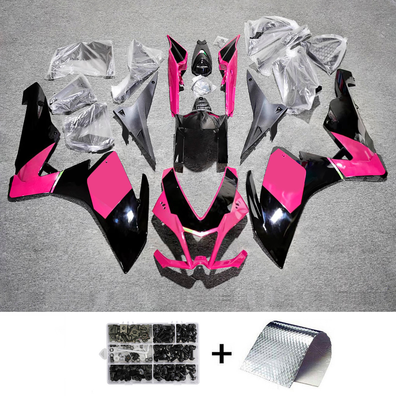 2009-2015 Aprilia RSV4 1000 Pink Black Fairing Kit