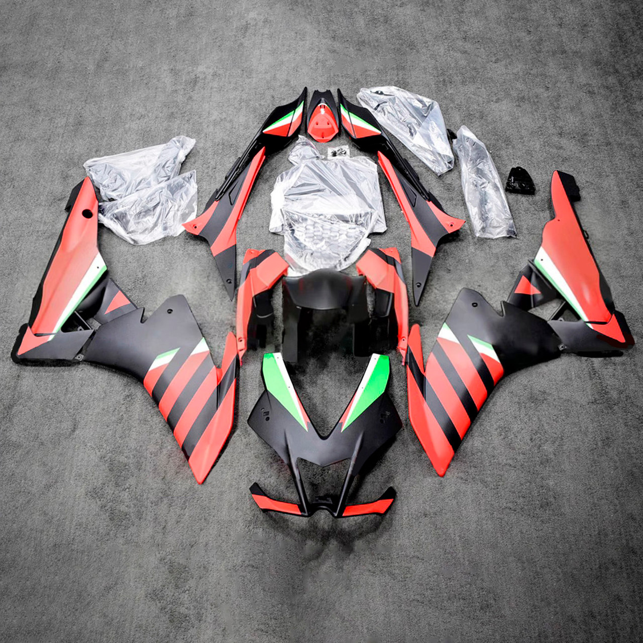 2009-2015 Aprilia RSV4 1000 Black Orange Fairing Kit