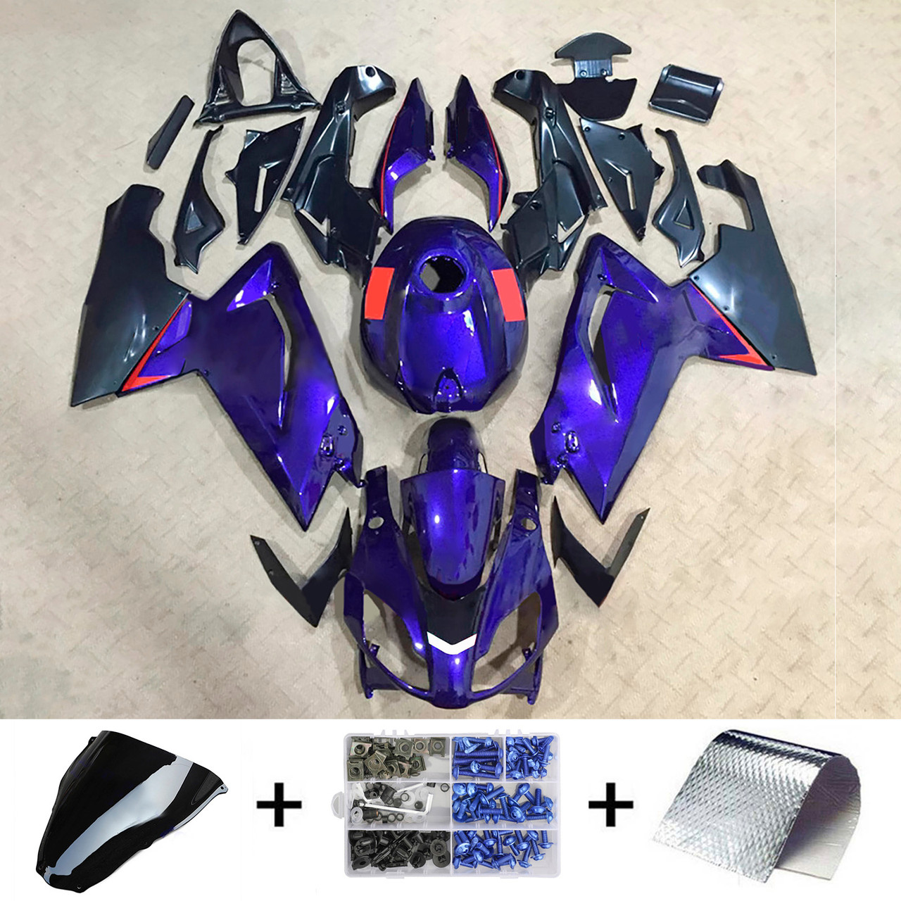 2006-2011 Aprilia RS125 Purple Black Fairing Kit