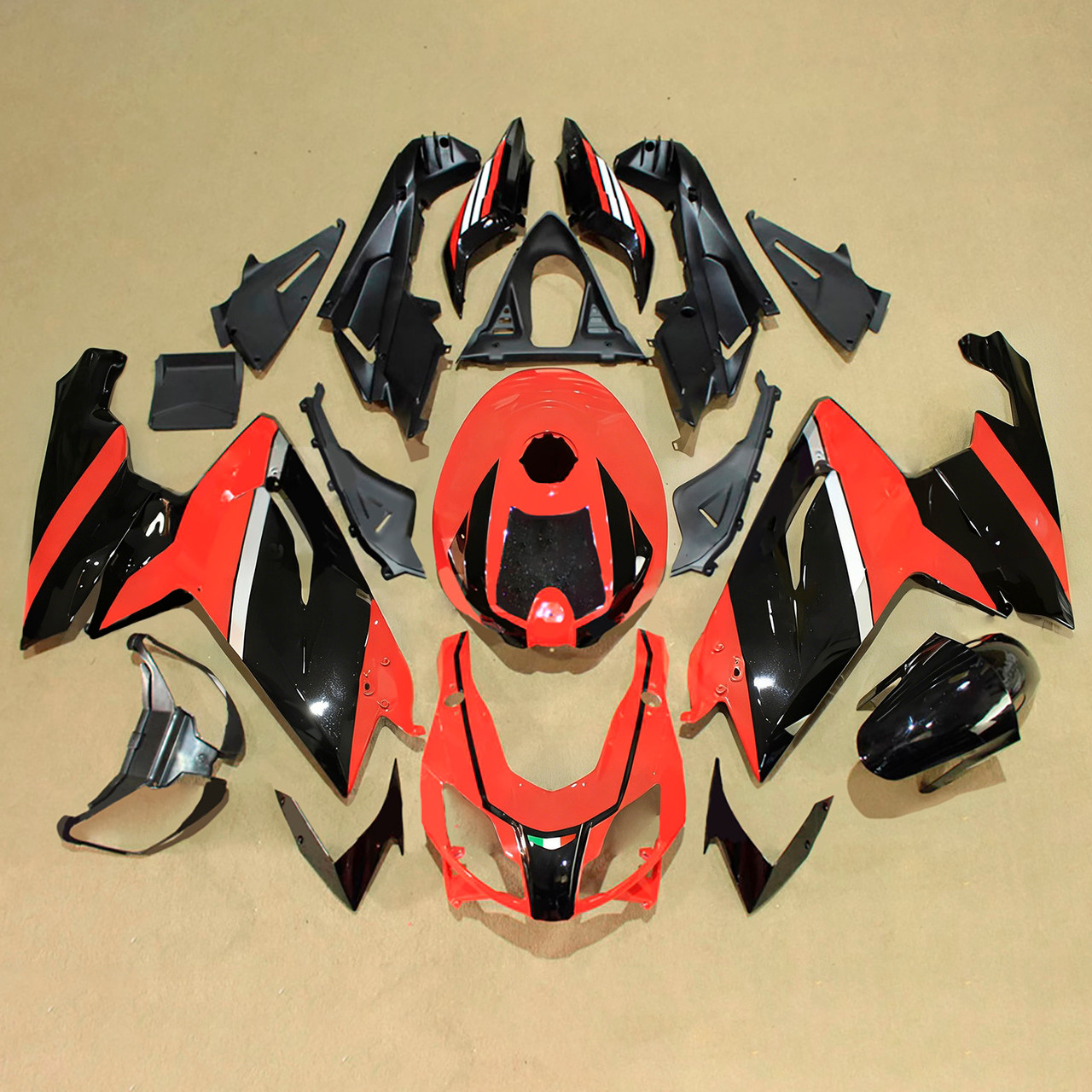 2006-2011 Aprilia RS125 Glossy Black Red Fairing Kit