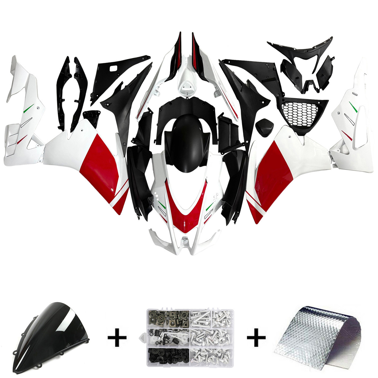 2016-2020 Aprilia RSV4 1000 White Red Fairing Kit