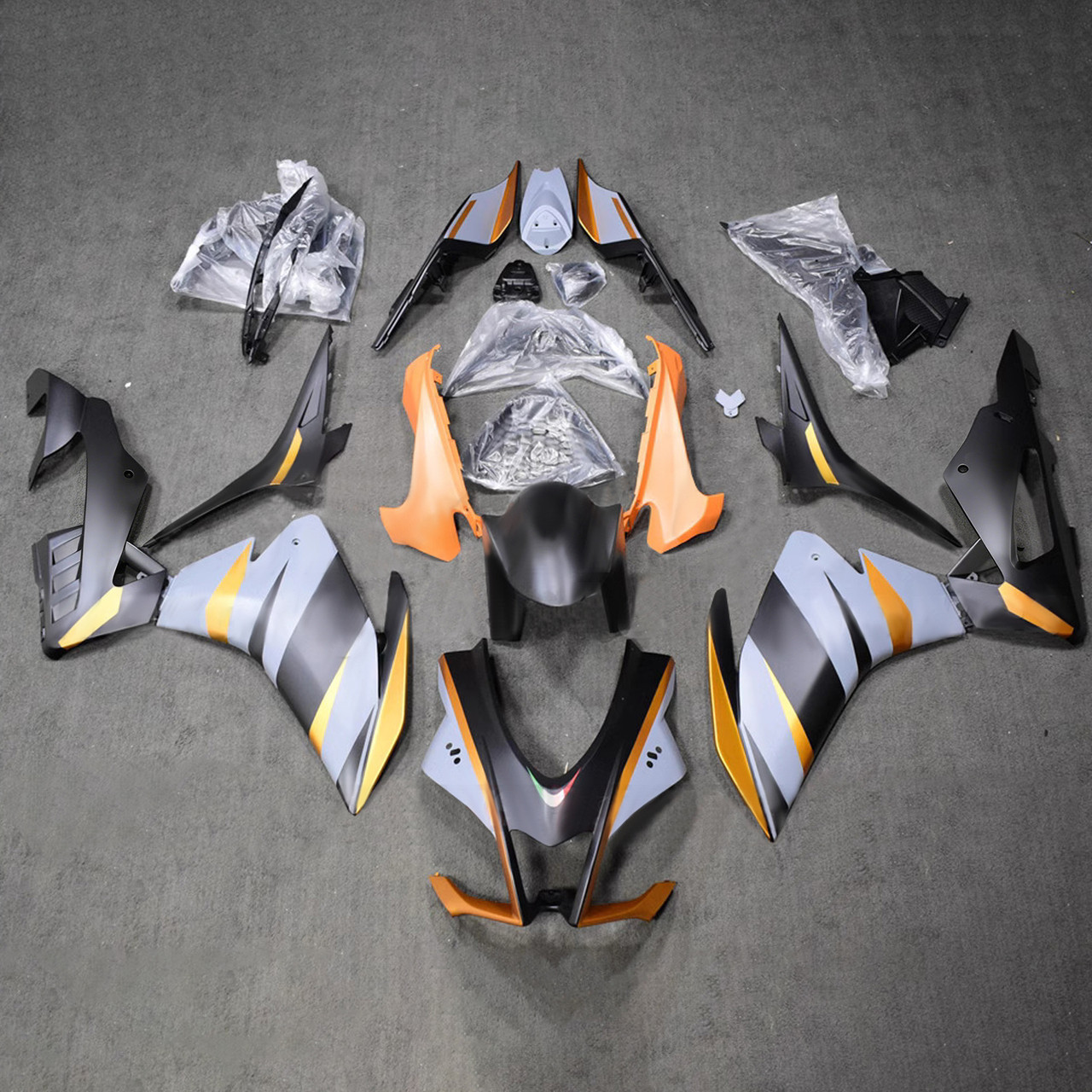 2016-2020 Aprilia RSV4 1000 Orange Gray Black Fairing Kit