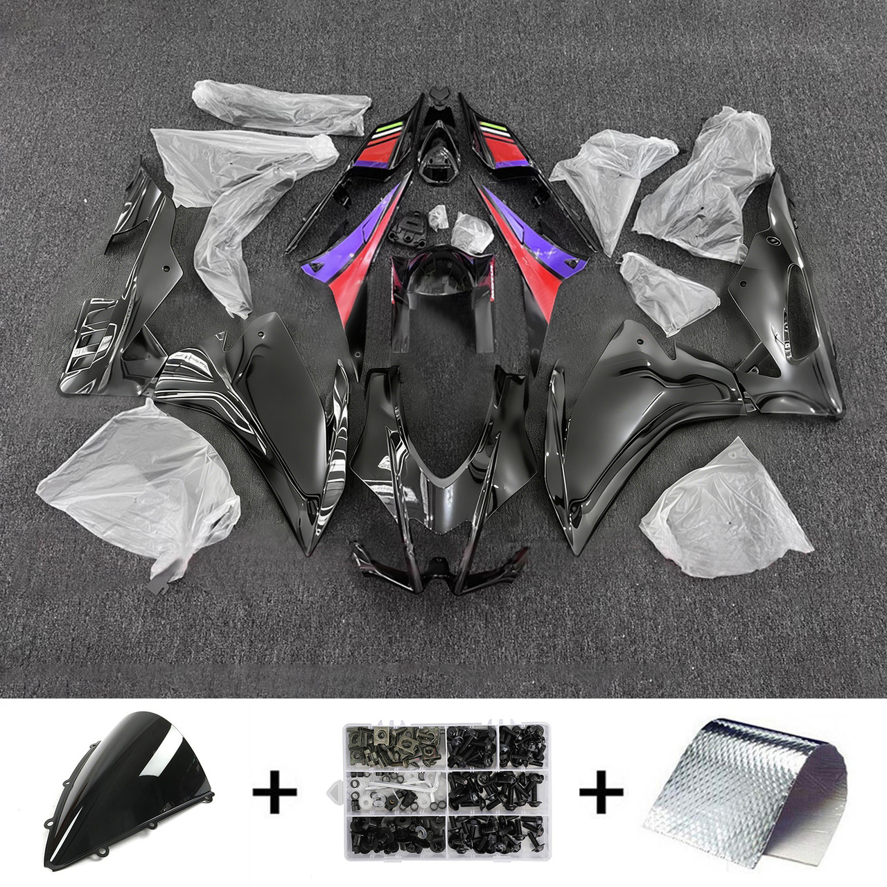 2016-2020 Aprilia RSV4 1000 Black Pink Purple Fairing Kit