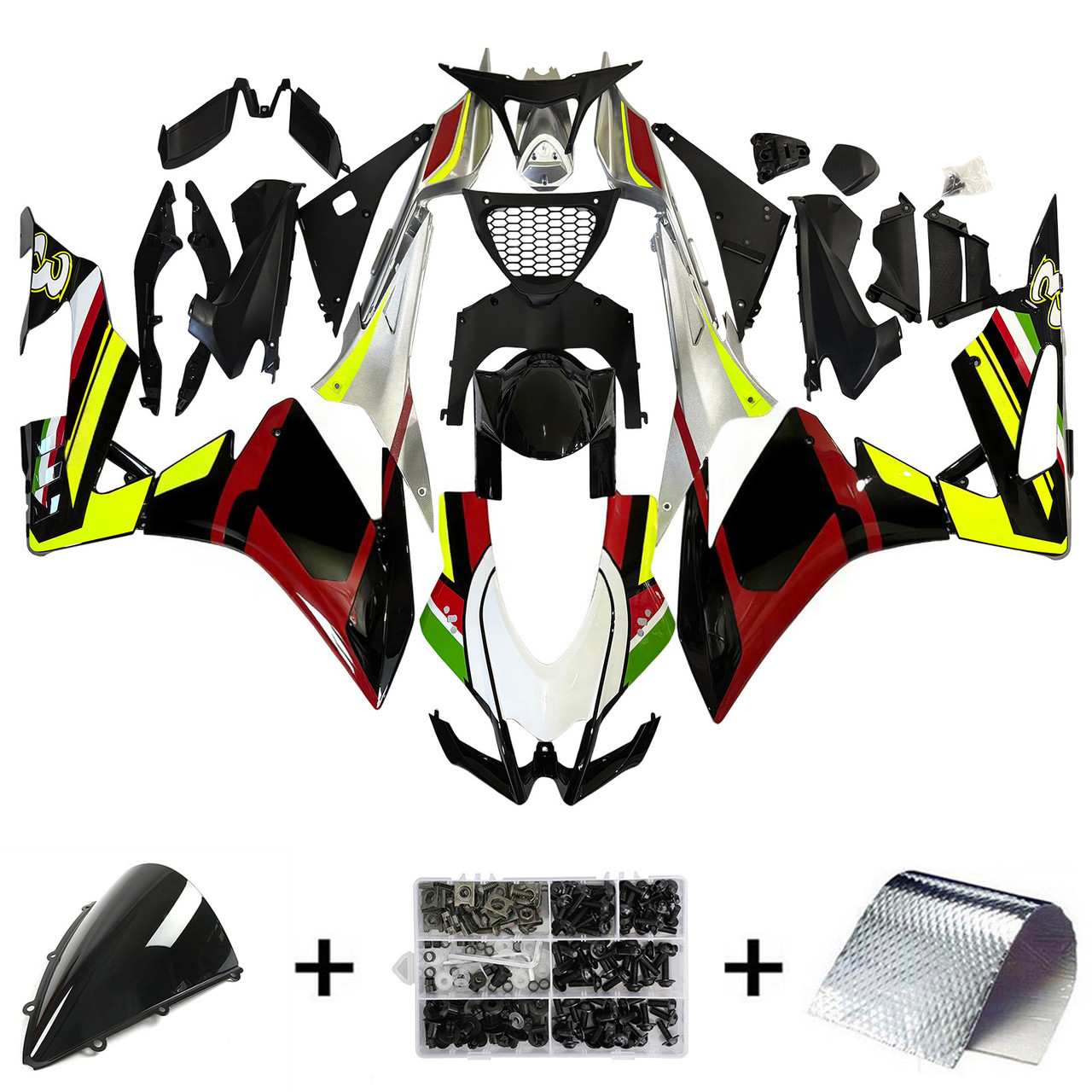 2016-2020 Aprilia RSV4 1000 Yellow Black Red Fairing Kit