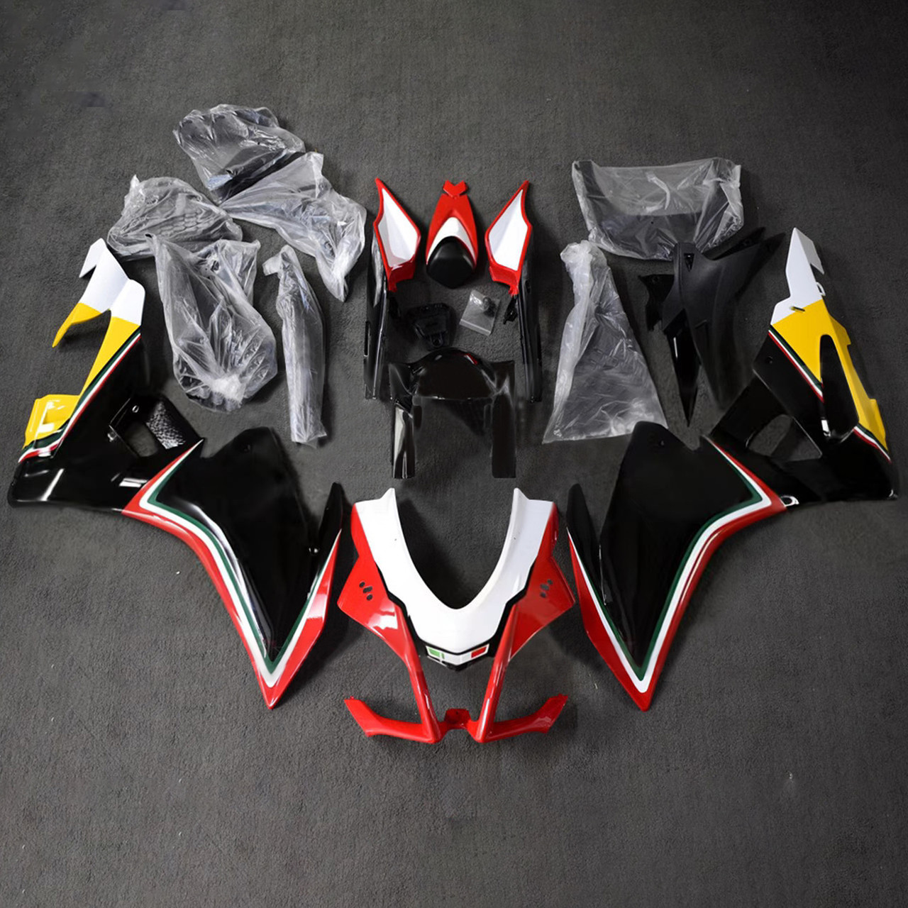 2016-2020 Aprilia RSV4 1000 White Red Black Yellow Fairing Kit