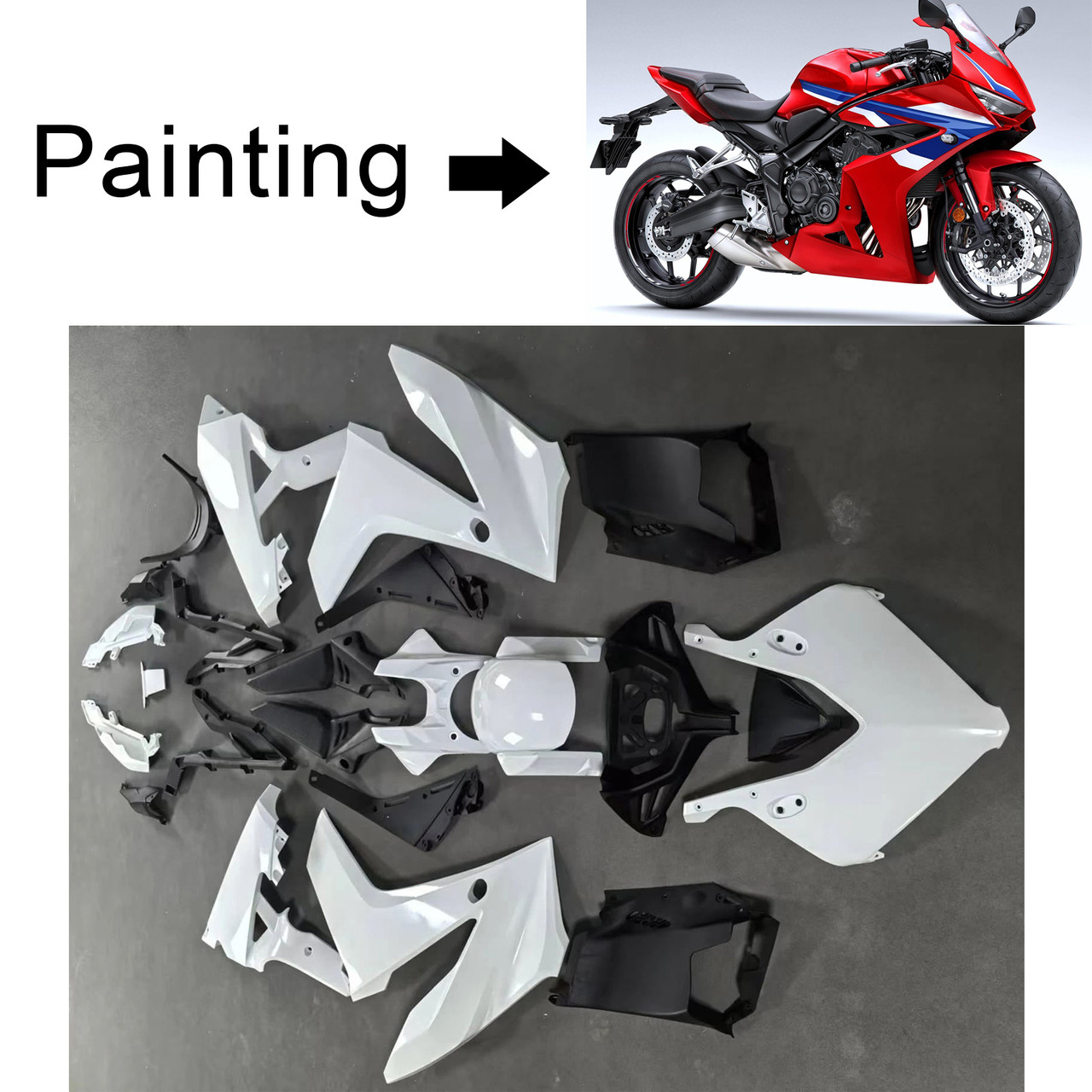 2024-2025 Honda CBR650RR Black Red Fairing Kit