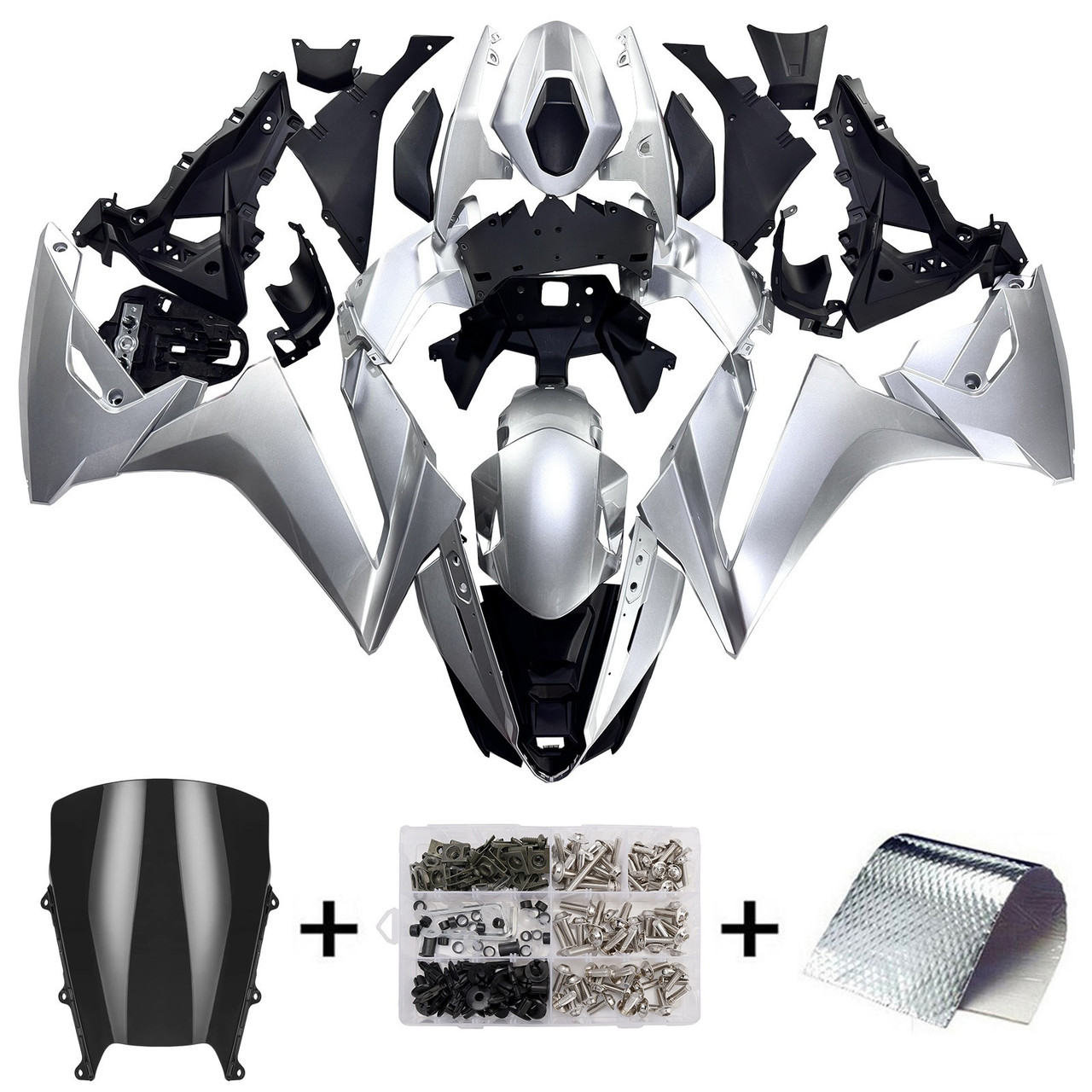 2024-2025 Suzuki GSX-8R Silver Fairing Kit - Mad Hornets