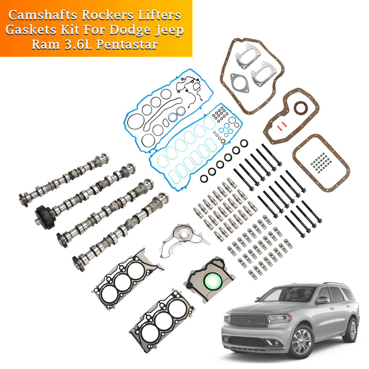 Camshafts Rockers Lifters Gaskets Kit For Dodge Jeep Ram 3.6L Pentastar Camshafts Rockers Lifters Gaskets Kit For Dodge Jeep Ram 3.6L Pentastar