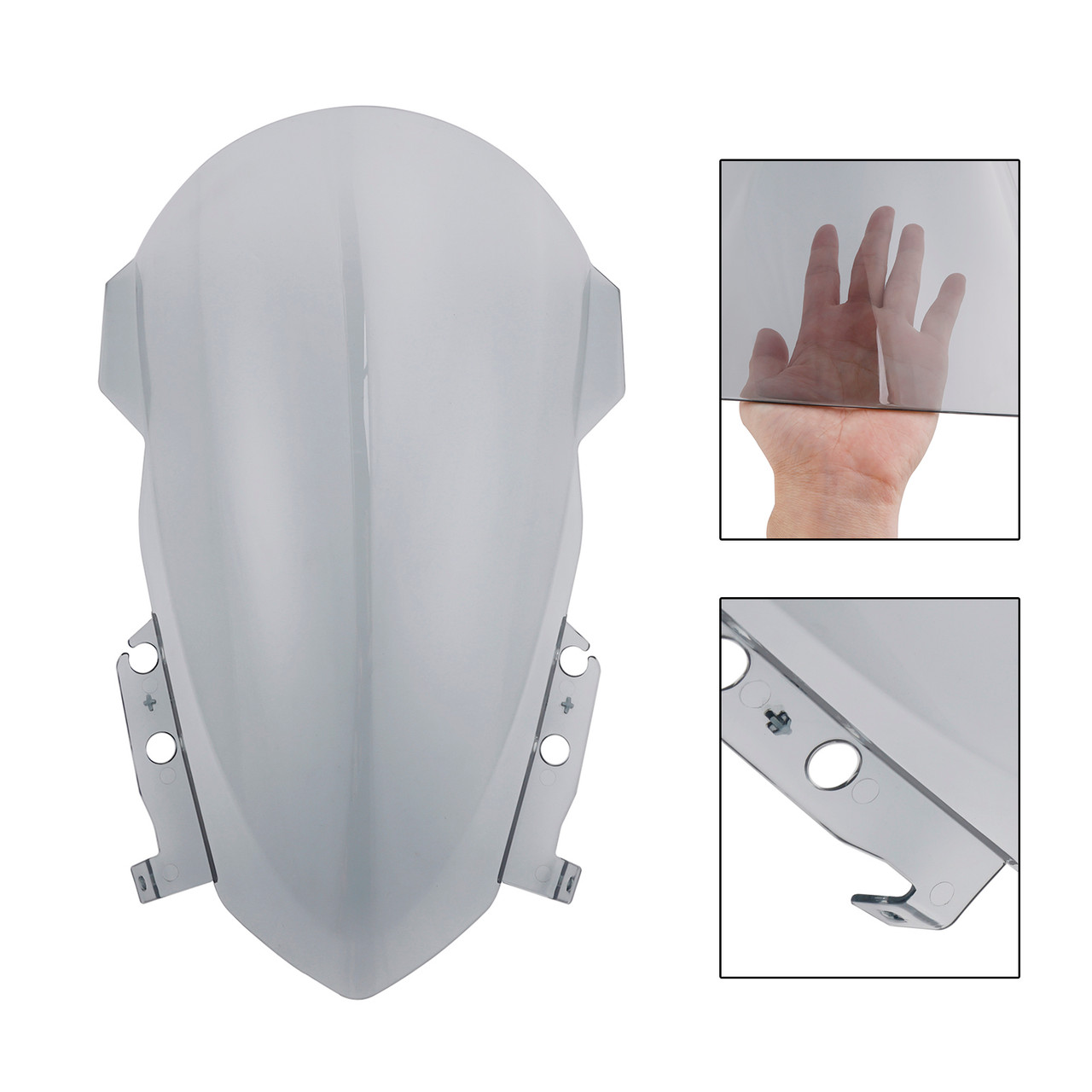 2024+ Daytona 660 Motorcycle Windshield WindScreen Gray Generic