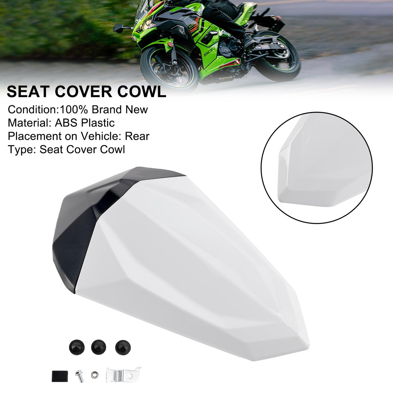 Motorcycle Parts Accessories/Seats & Seat Parts/Seat Cowl Cover - Converts Rear Seats to Solo/Kawasaki Solo Seat Cowl