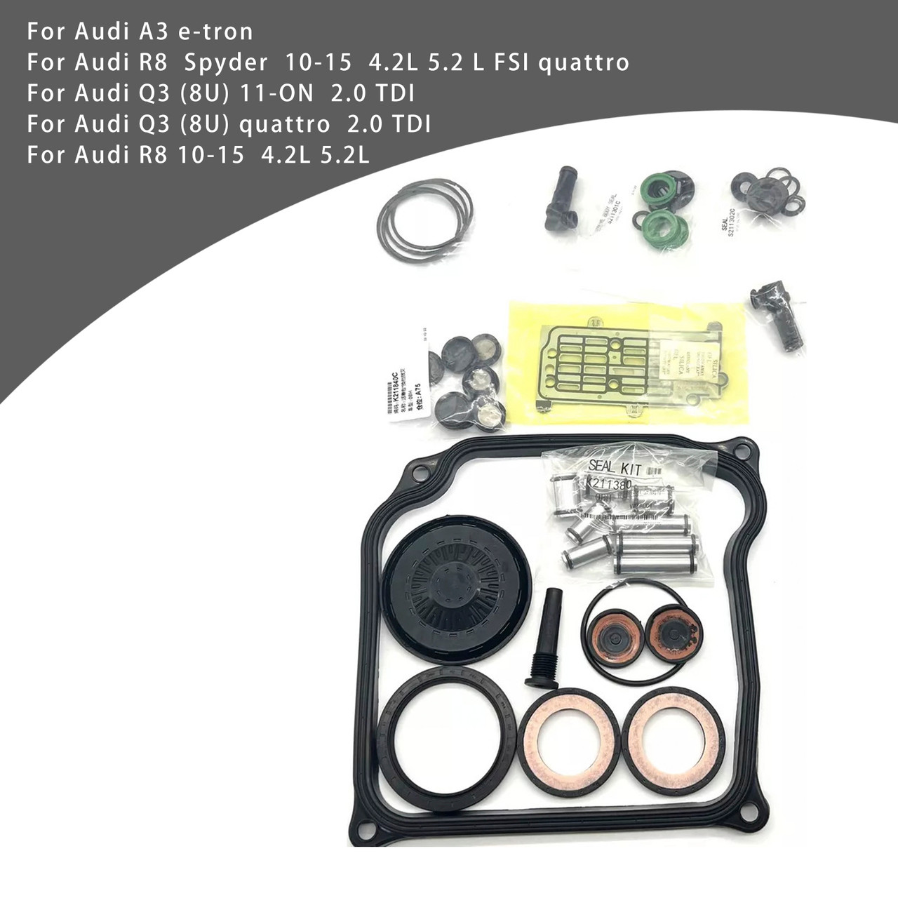 2009-2011 VW SCIROCCO TIGUAN TRANSPORTER Transmission Overhaul Seals Pistons Gasket Kit DQ500 0BH 0BT Generic