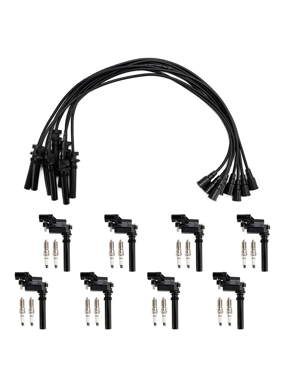 Dodge Ram 1500 2500 3500 5.7L V8 UF378 UF505 Ignition Coil+Spark Plug+Wire set 5C1409 E408 52-1758 Generic
