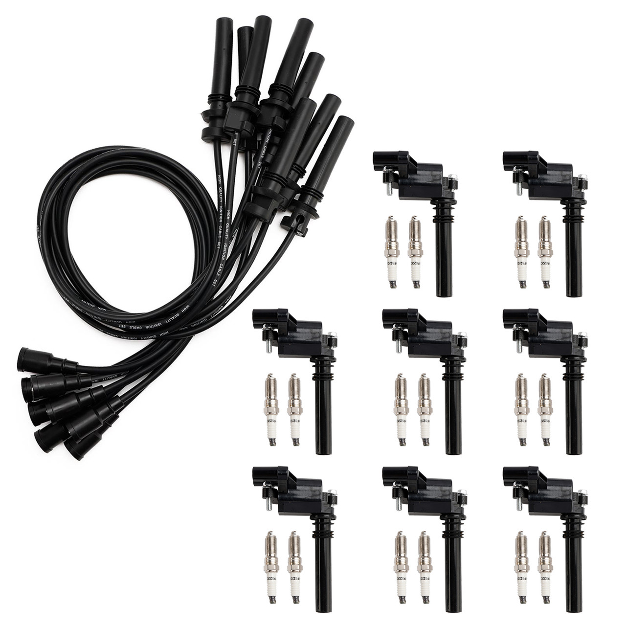 Dodge Ram 1500 2500 3500 5.7L V8 UF378 UF505 Ignition Coil+Spark Plug+Wire set 5C1409 E408 52-1758 Generic