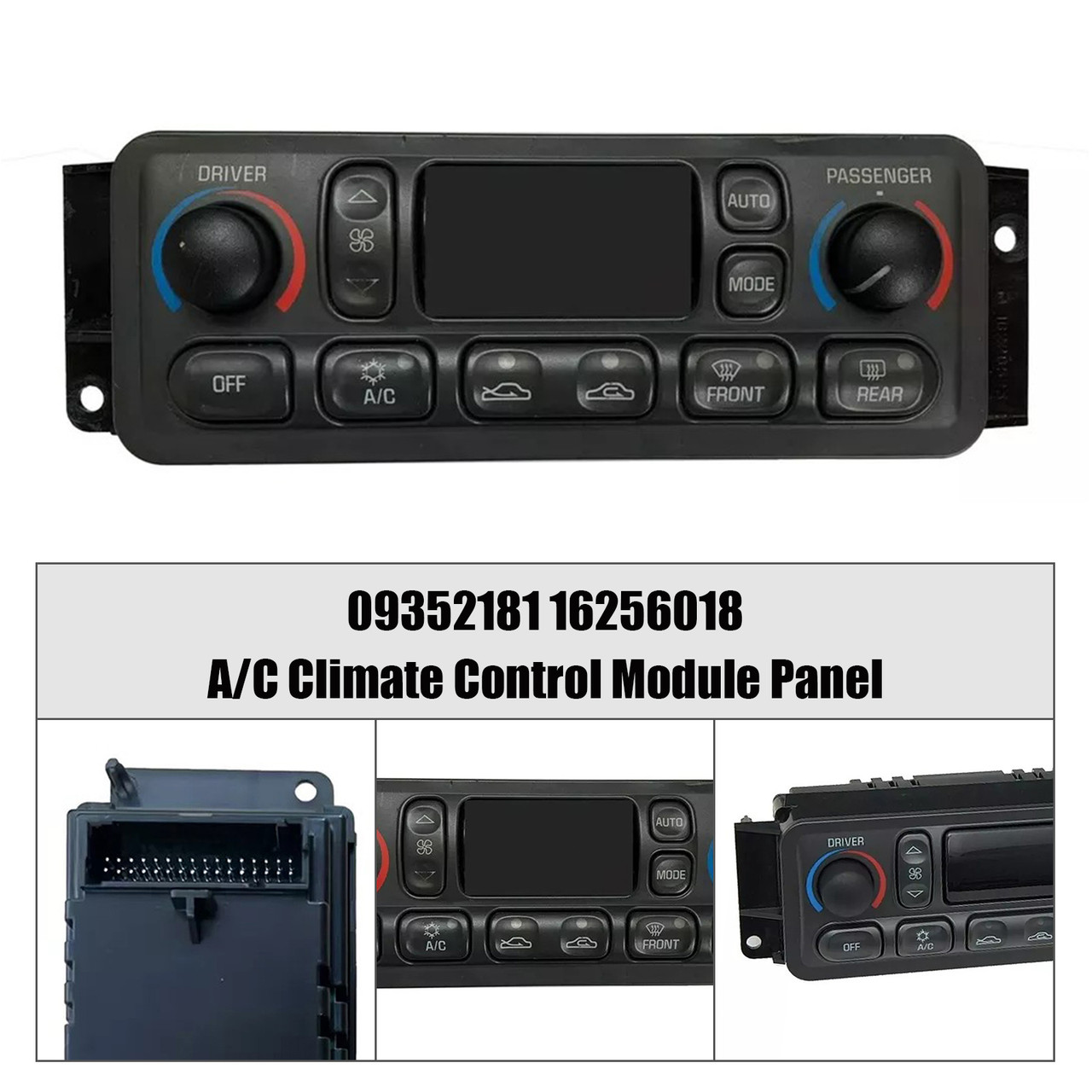 1997-2004Chevrolet Corvette C5 A/C Climate Control Module Panel 09352181 16256018 Generic