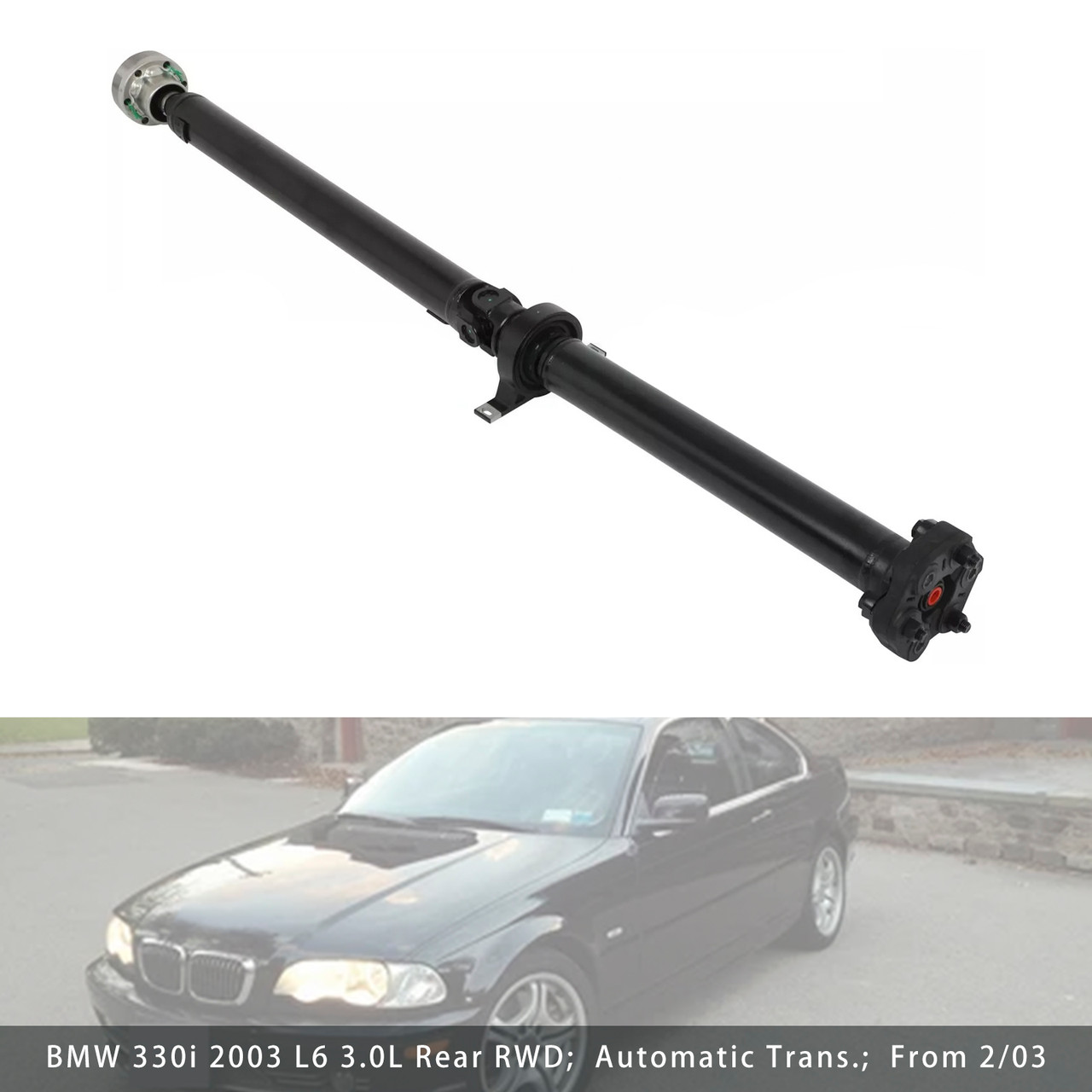 2001-2003 BMW 330i 330Ci 01-03 L6 3.0L Rear Driveshaft Prop Shaft Assembly 26117505211 RWD Generic