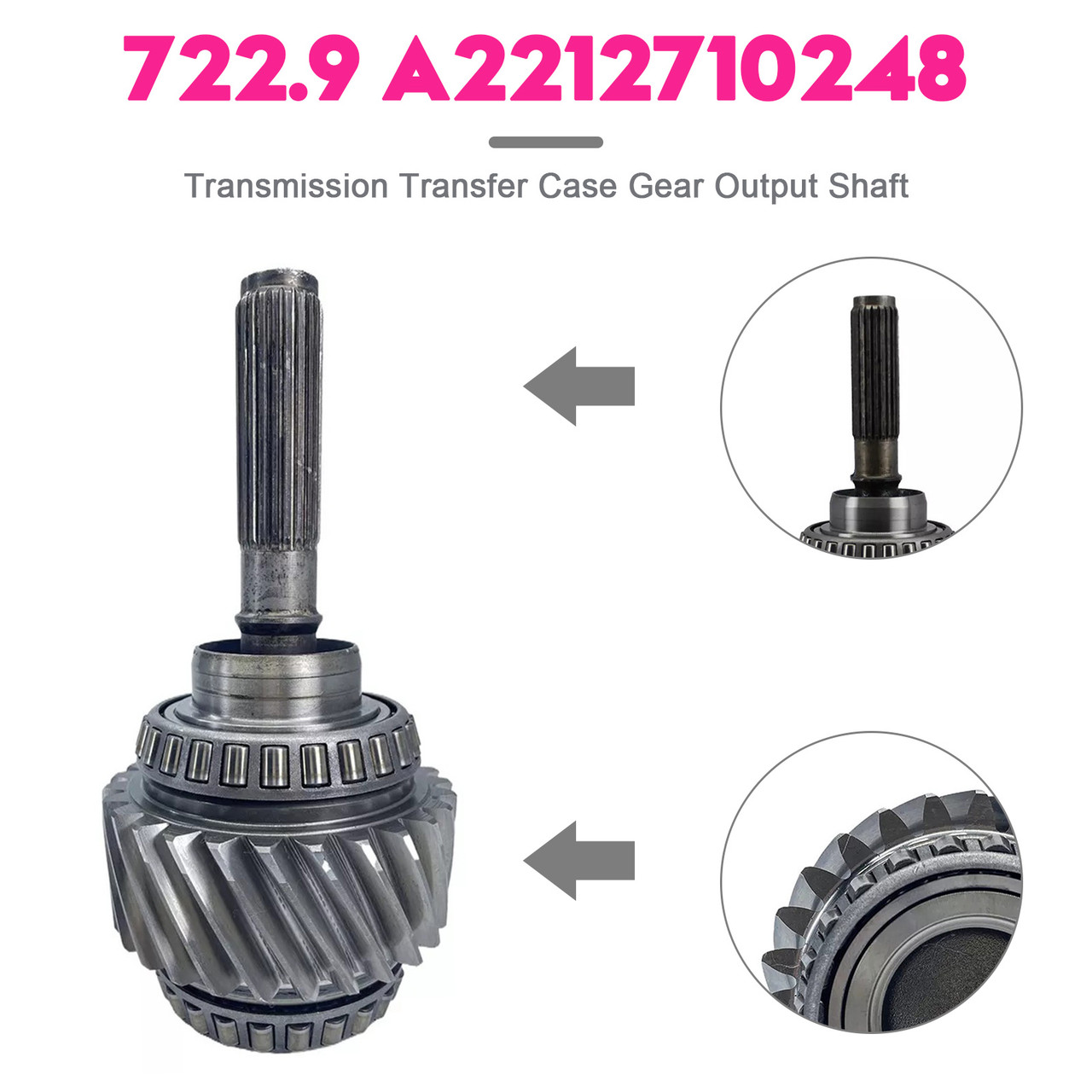 Mercedes Benz 722.9 Transmission Transfer Case Gear Output Shaft
