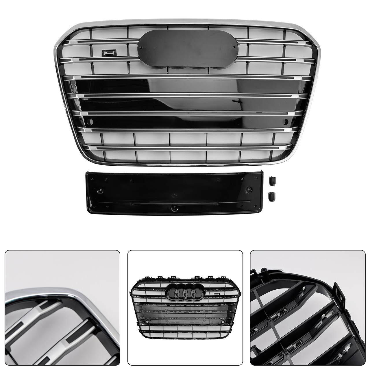 2012-2015 Audi A6 C7/ S6 Pre-Facelift S6 Style Front Bumper Grille Chrome Generic