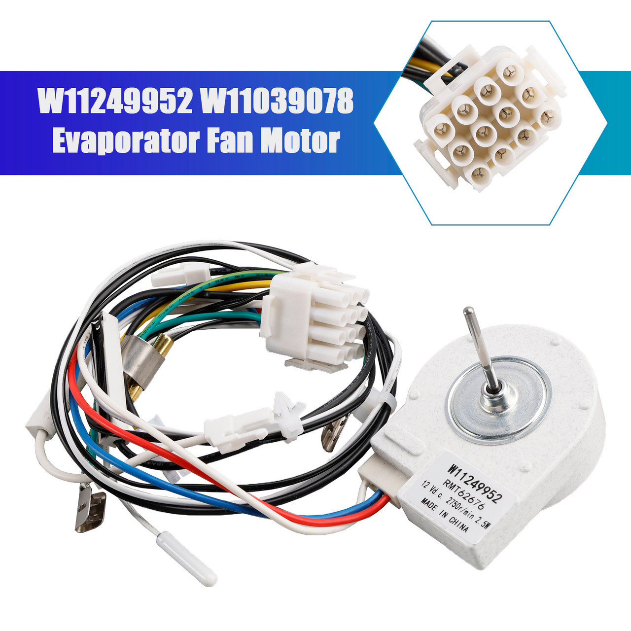 W11249952 W11039078 Evaporator Fan Motor for KitchenAid Maytag Refrigerator