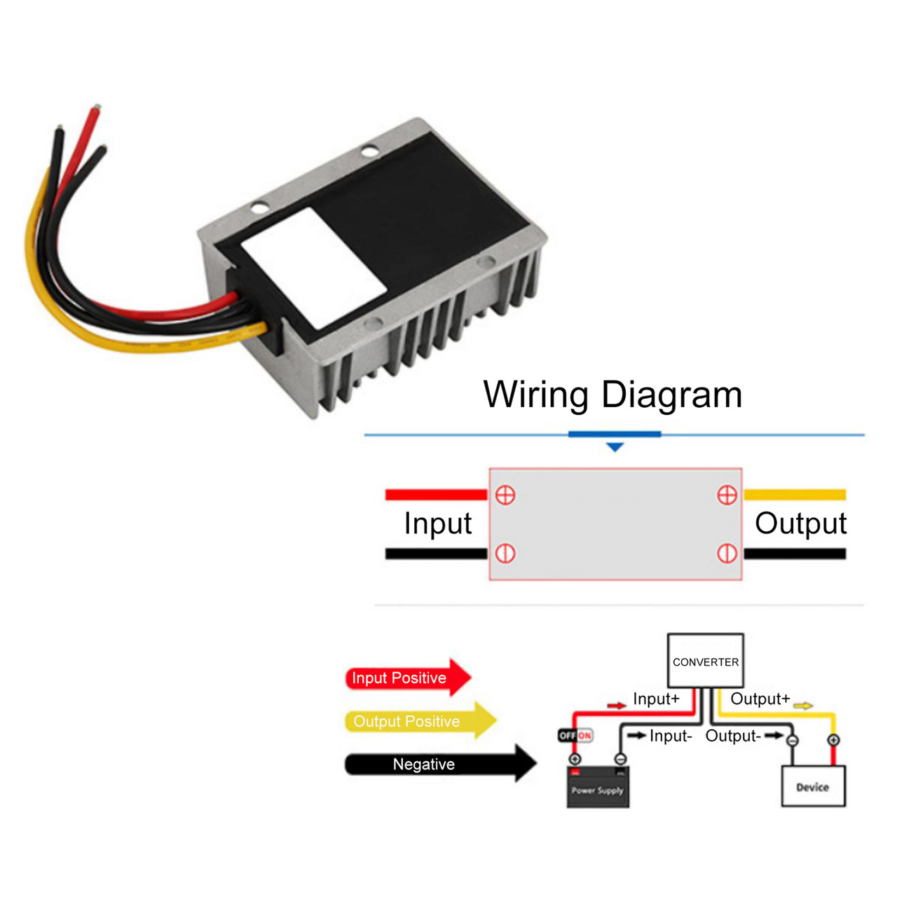 DC 9-36V Converter To DC 13.8V 15A Boost Buck Power Module Voltage Regulator Generic