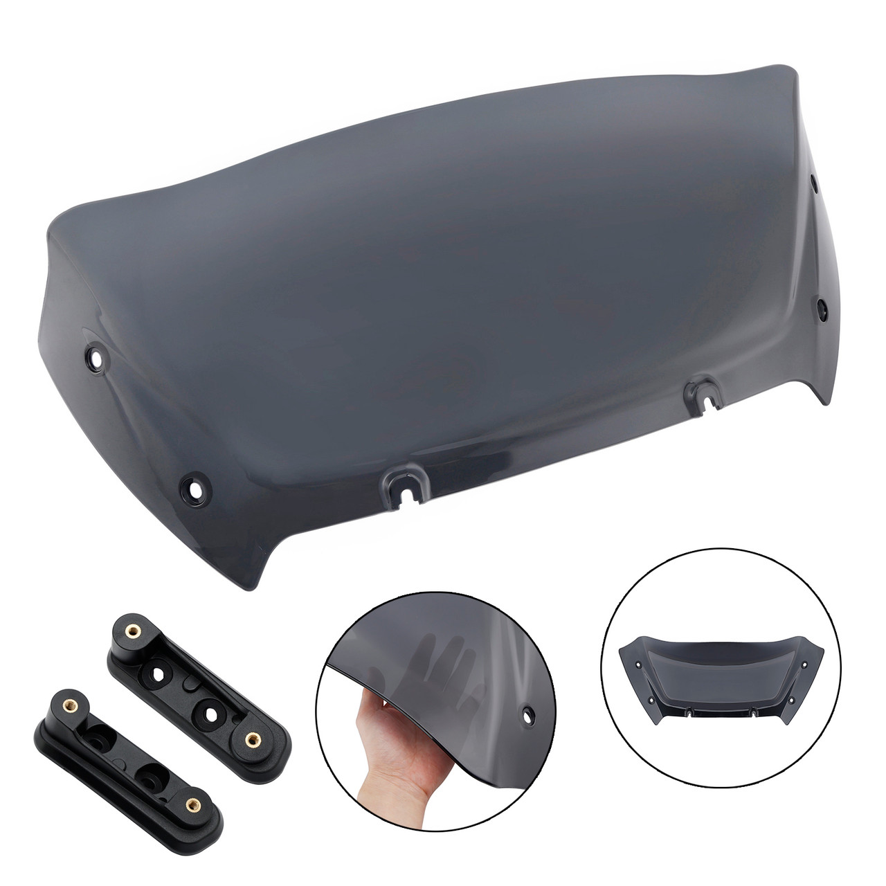 2023-2024 Touring Street Glide CVO 117 121 9" Windshield with Bracket Smoke Generic