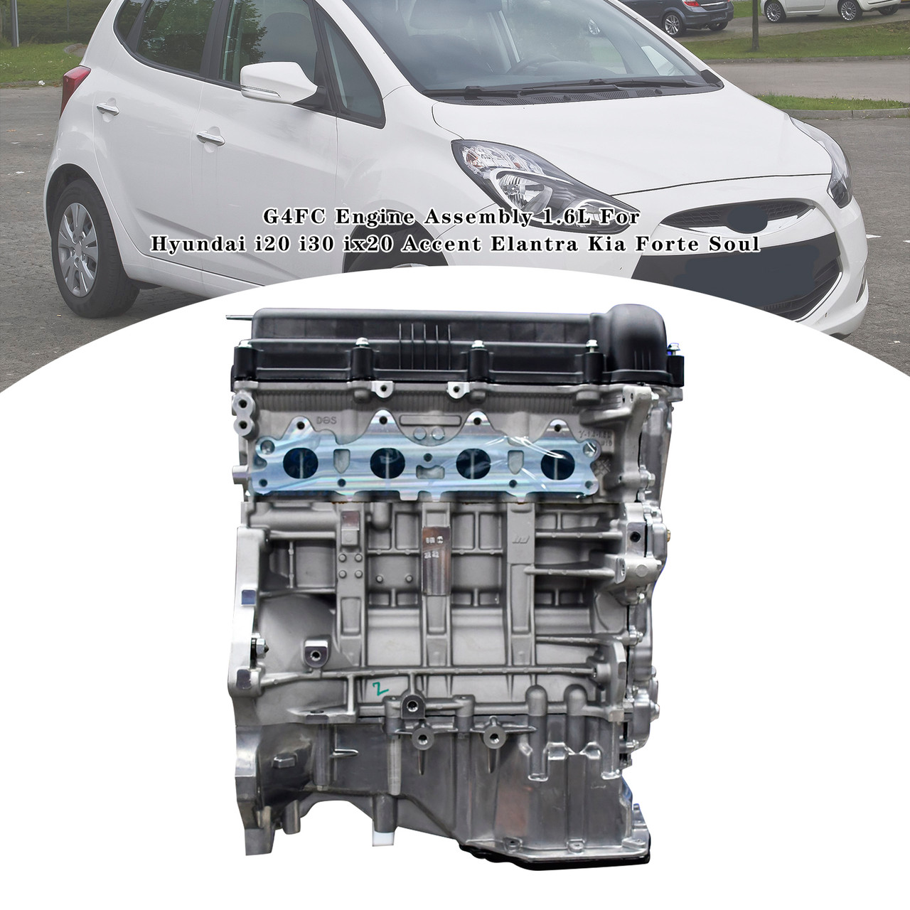 Hyundai i20 (PB) (2008-2011) G4FC Engine Assembly 1.6L