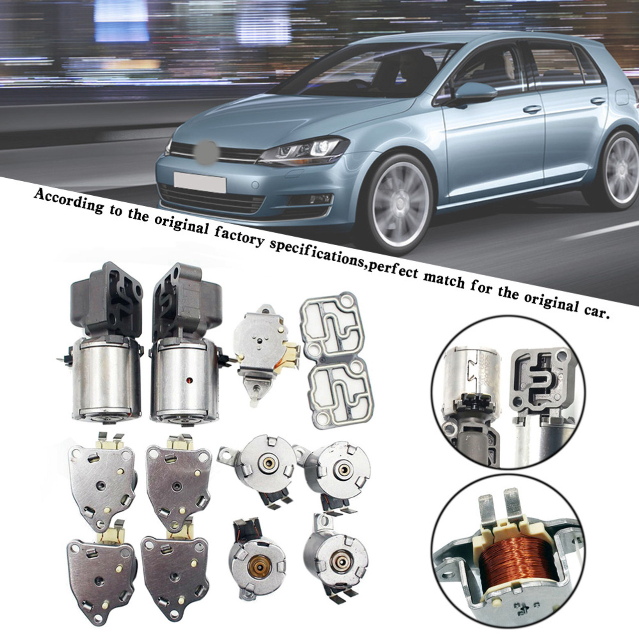 New 02E Automatic Transmission Solenoids 6speed Kit DQ250 DSG FOR Audi Skoda VW
