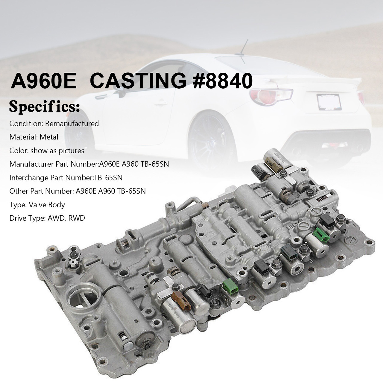 A960E A960 Transmission Valve Body W/ Solenoids TB-65SN BRZ Crown