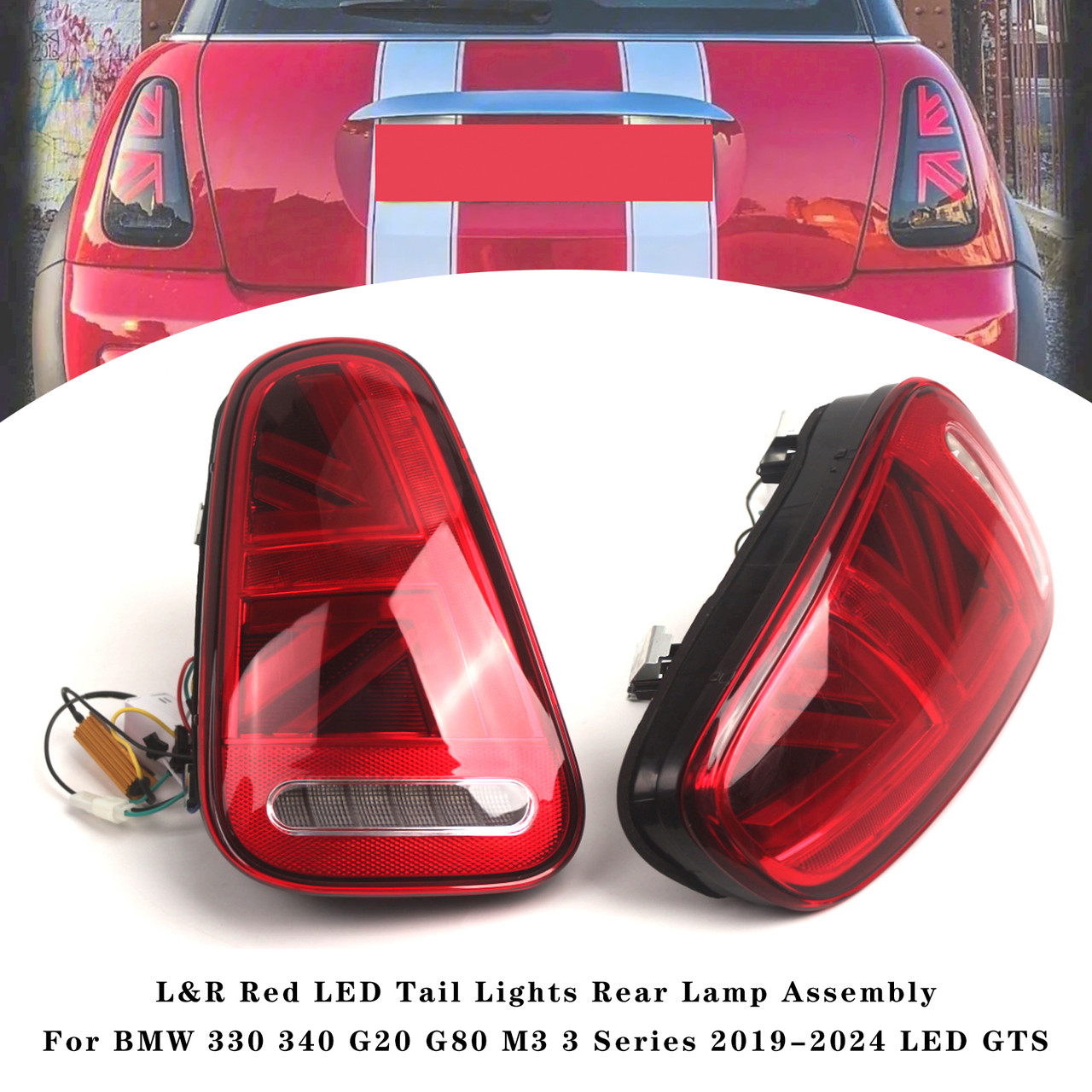 2001-2006 BMW Mini Cooper R50 R52 R53 RED L&R LED Tail lights w/ Turn Signal Lamps Generic