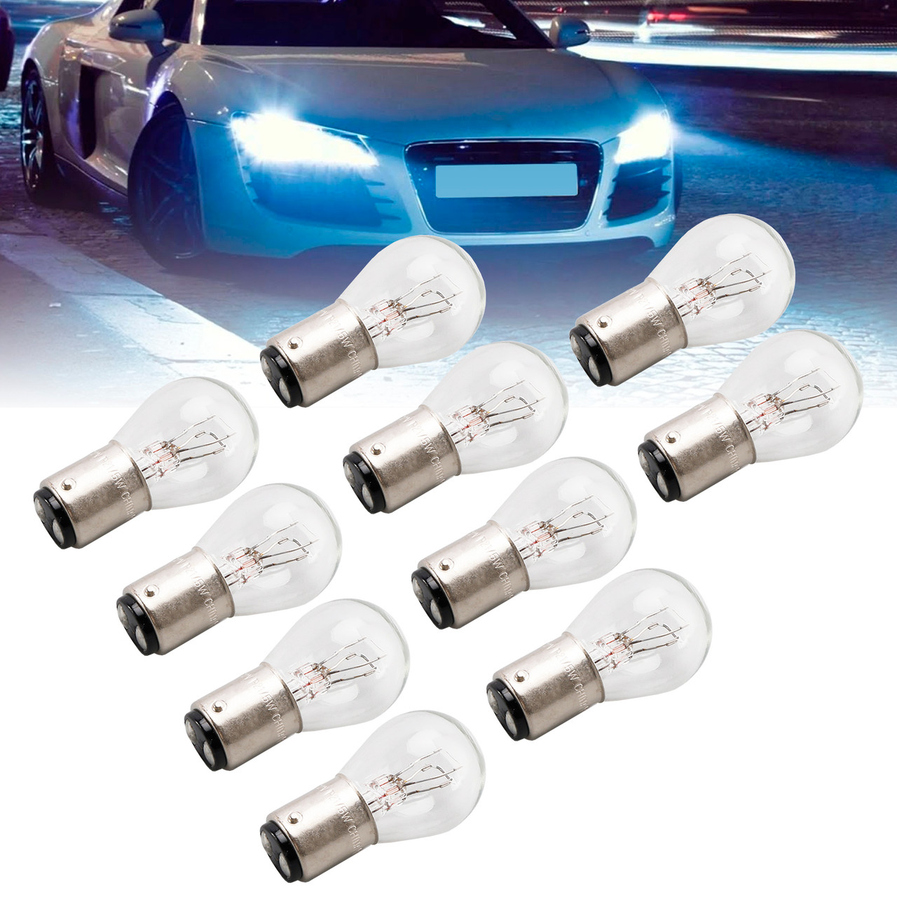 10PCS Car Light Tubular Lamp bulb P21/5W BAY15D 7528 12V 21/5W For OSRAM 10PCS Car Light Tubular Lamp bulb P21/5W BAY15D 7528 12V 21/5W For OSRAM