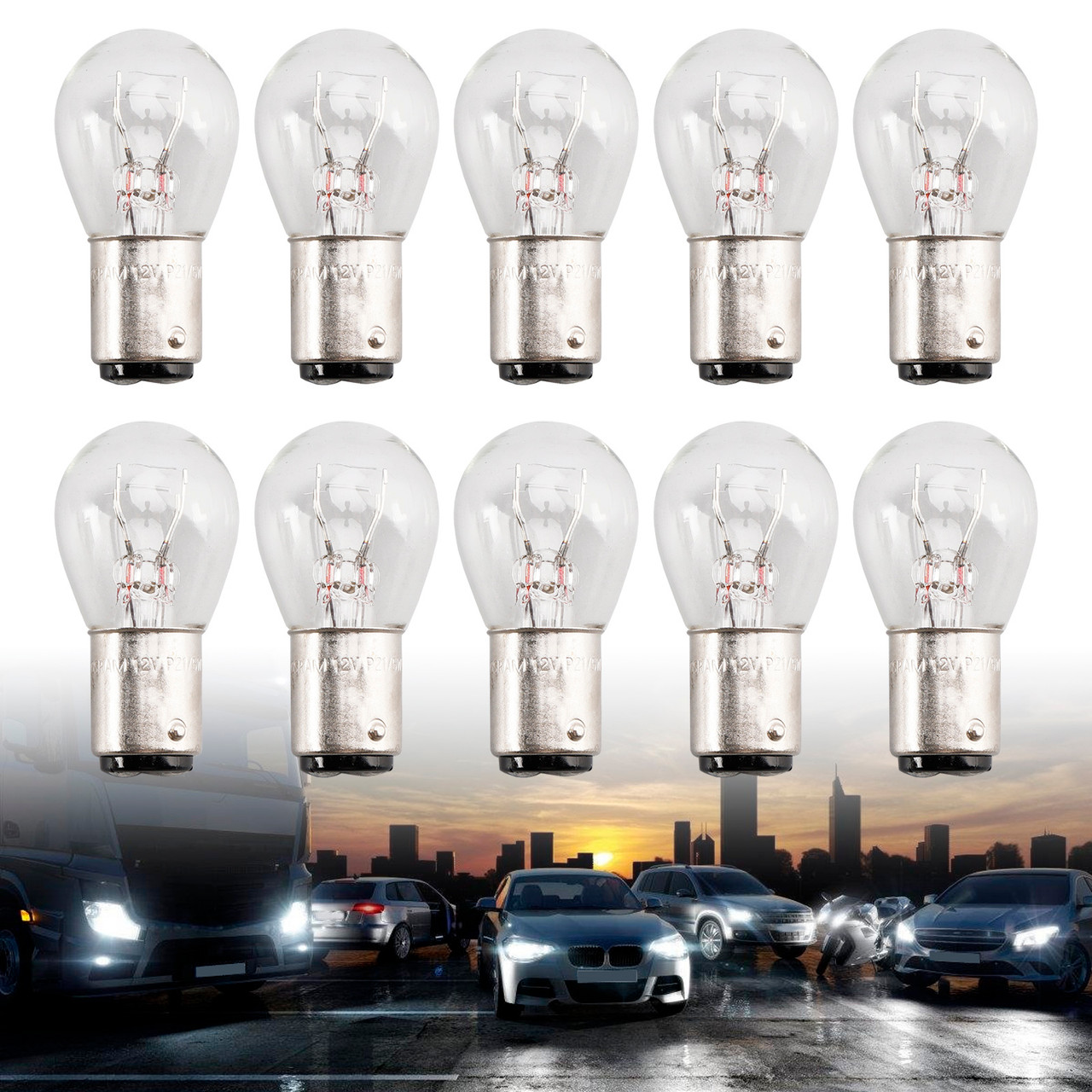 10PCS Car Light Tubular Lamp bulb P21/5W BAY15D 7528 12V 21/5W For OSRAM 10PCS Car Light Tubular Lamp bulb P21/5W BAY15D 7528 12V 21/5W For OSRAM