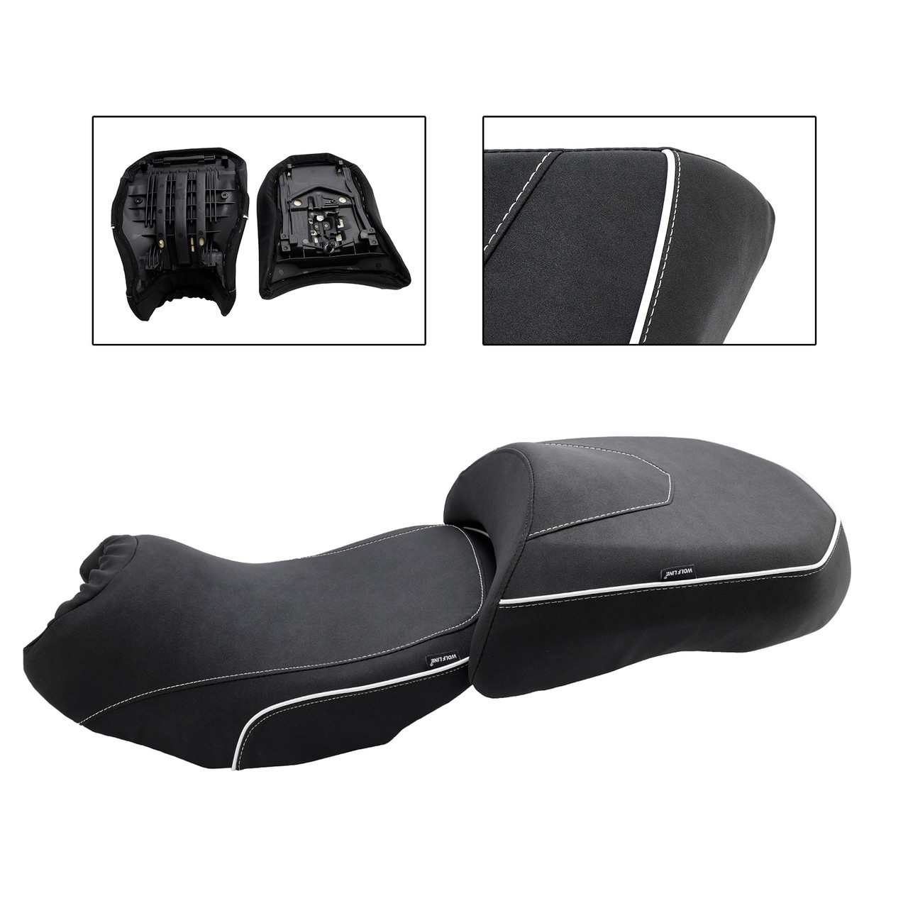 2014-2018 BMW R1200GS/GS ADV Rider Passenger Seat Front Rear Cushion Black Generic 2014-2018 BMW R1200GS/GS ADV Rider Passenger Seat Front Rear Cushion Black Generic