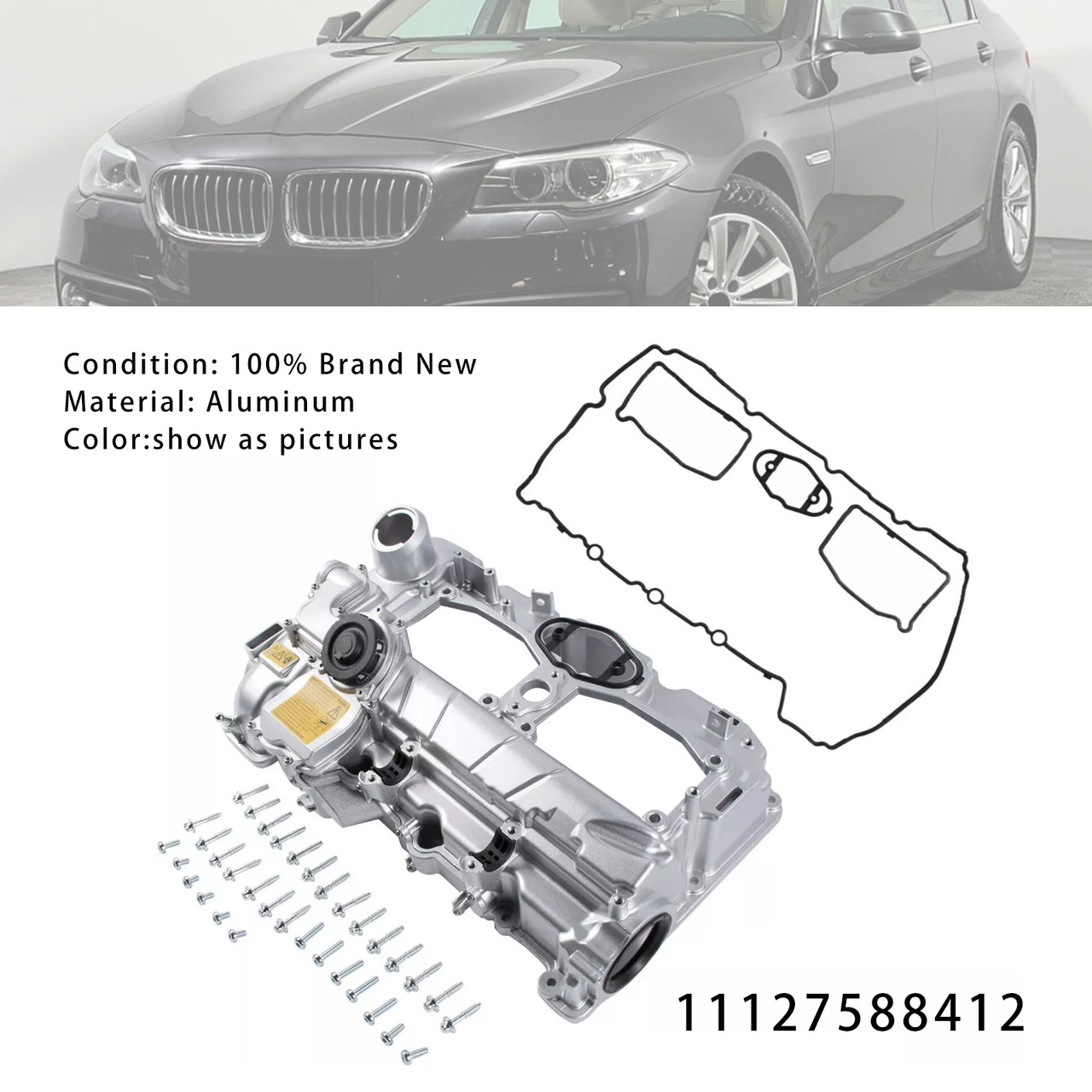 BMW N20 F10 F25 320i 328i 528i X3 X5 2.0L Engine Valve Cover 11127588412 Generic BMW N20 F10 F25 320i 328i 528i X3 X5 2.0L Engine Valve Cover 11127588412 Generic