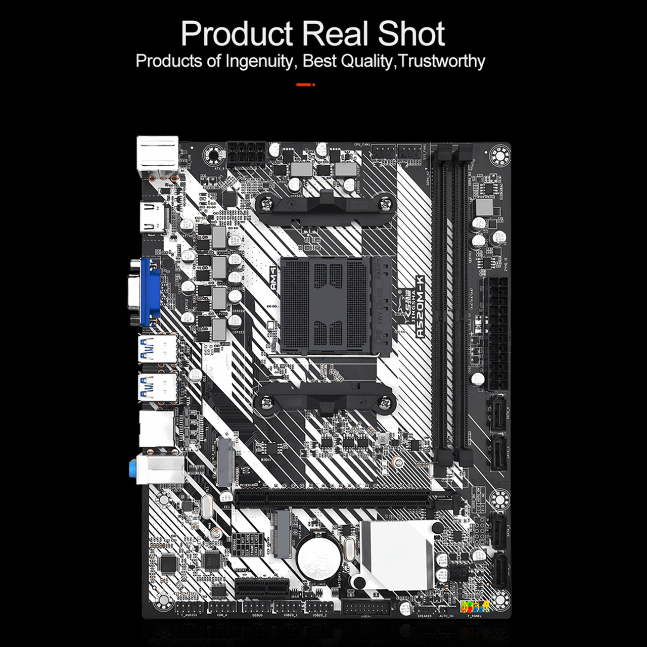 A520M-K Desktop Computer Motherboard AM4 Dual Protocol M.2 Hard Drive Supports WIFI Bluetooth A520M-K Desktop Computer Motherboard AM4 Dual Protocol M.2 Hard Drive Supports WIFI Bluetooth