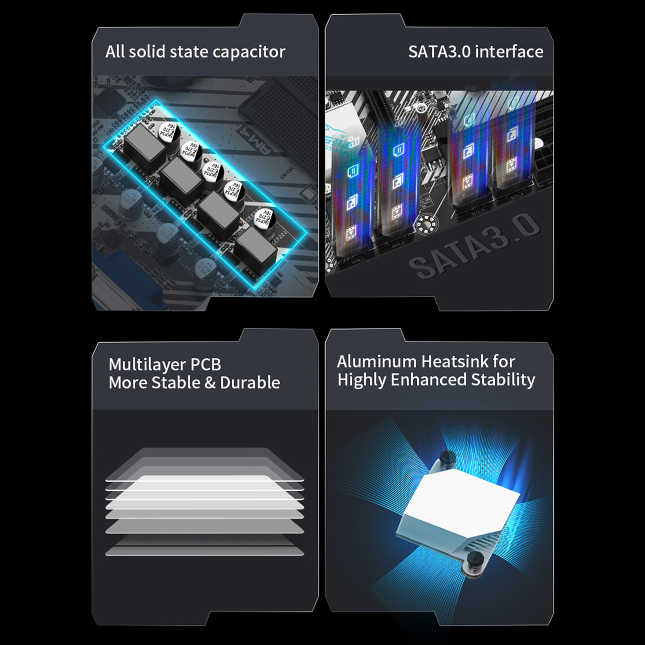 A520M-K Desktop Computer Motherboard AM4 Dual Protocol M.2 Hard Drive Supports WIFI Bluetooth A520M-K Desktop Computer Motherboard AM4 Dual Protocol M.2 Hard Drive Supports WIFI Bluetooth