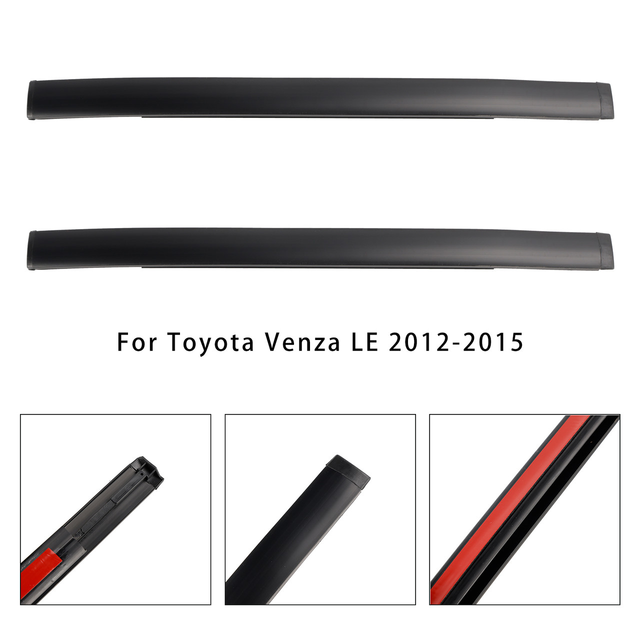 2012-2015 Toyota Venza LE 2PCS Roof Drip Molding Trim Left & Right Side Rubber Generic