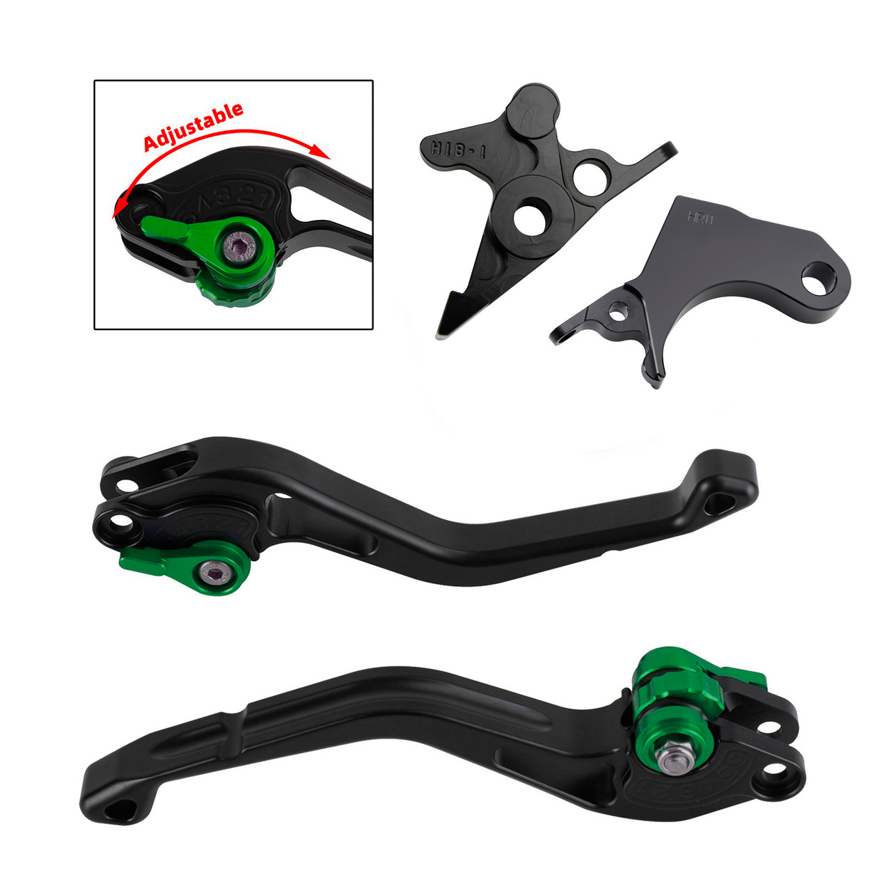 2022-2024 HONDA CRF1100L Africa Twin Racing Brake & Clutch Levers Green Generic 2022-2024 HONDA CRF1100L Africa Twin Racing Brake & Clutch Levers Green Generic